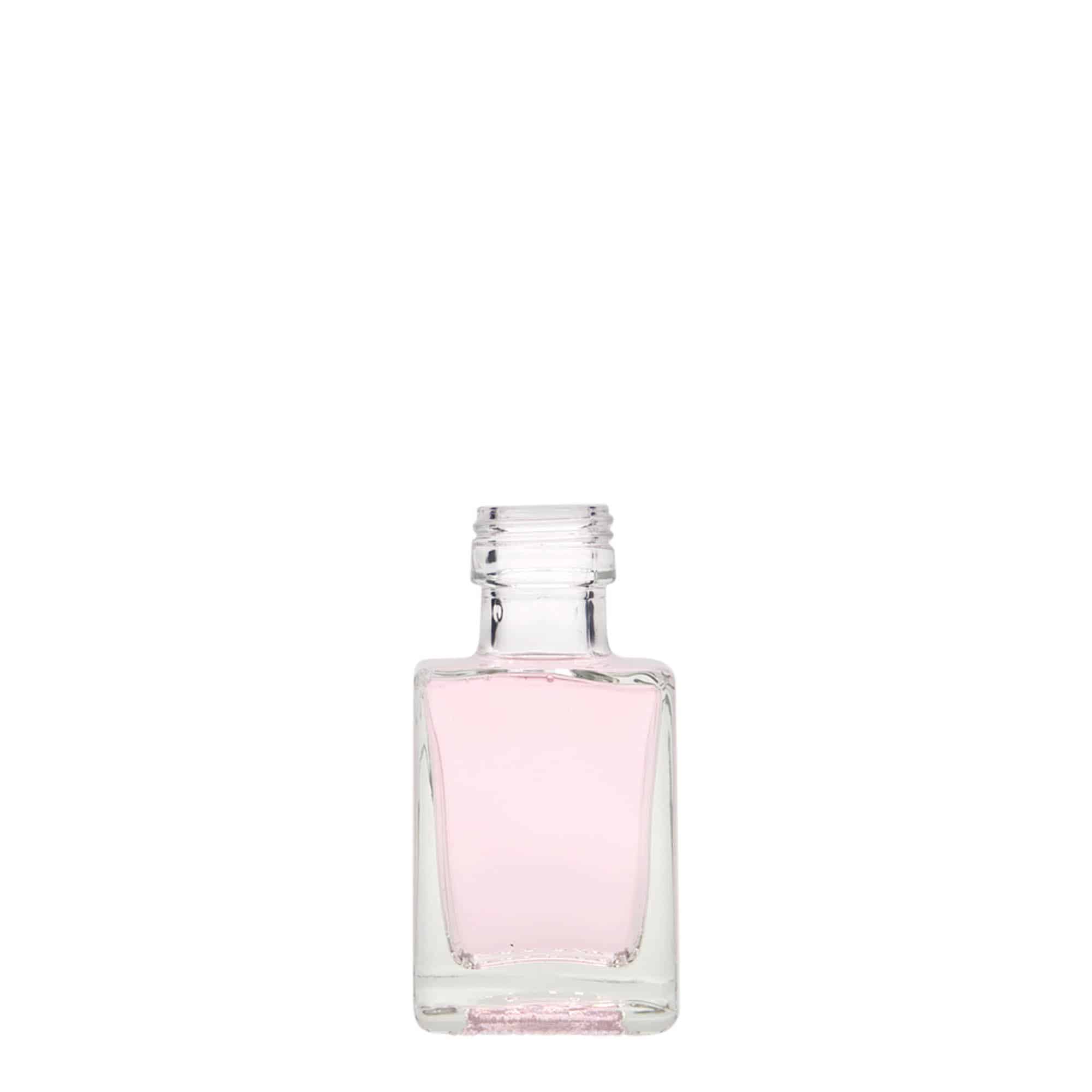 50 ml lasipullo 'Cube', neliö, suu: PP 24