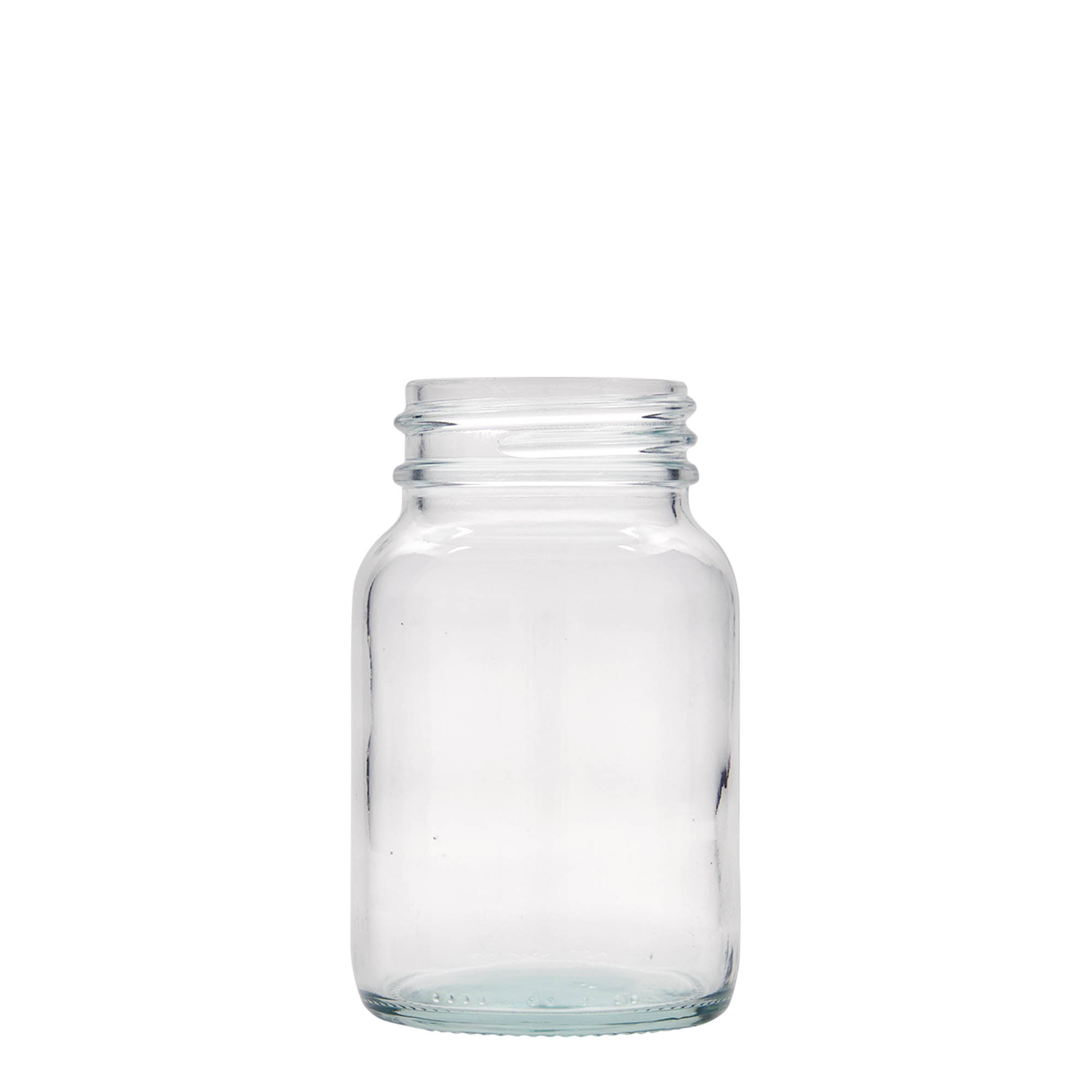 250 ml leveäkaulainen lasi, suuaukon koko: DIN 55