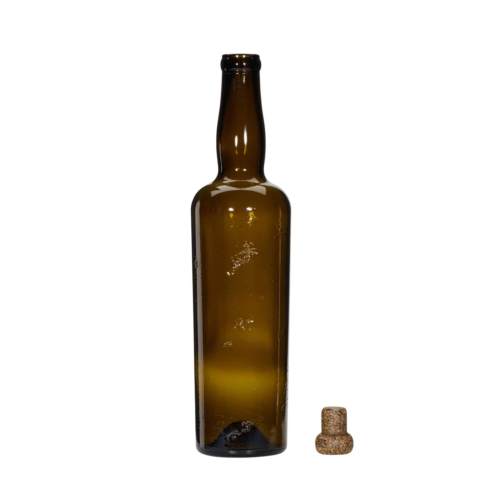 750 ml Wildly Crafted lasipullo ”Siroco”, ruskea, suuaukko: korkki