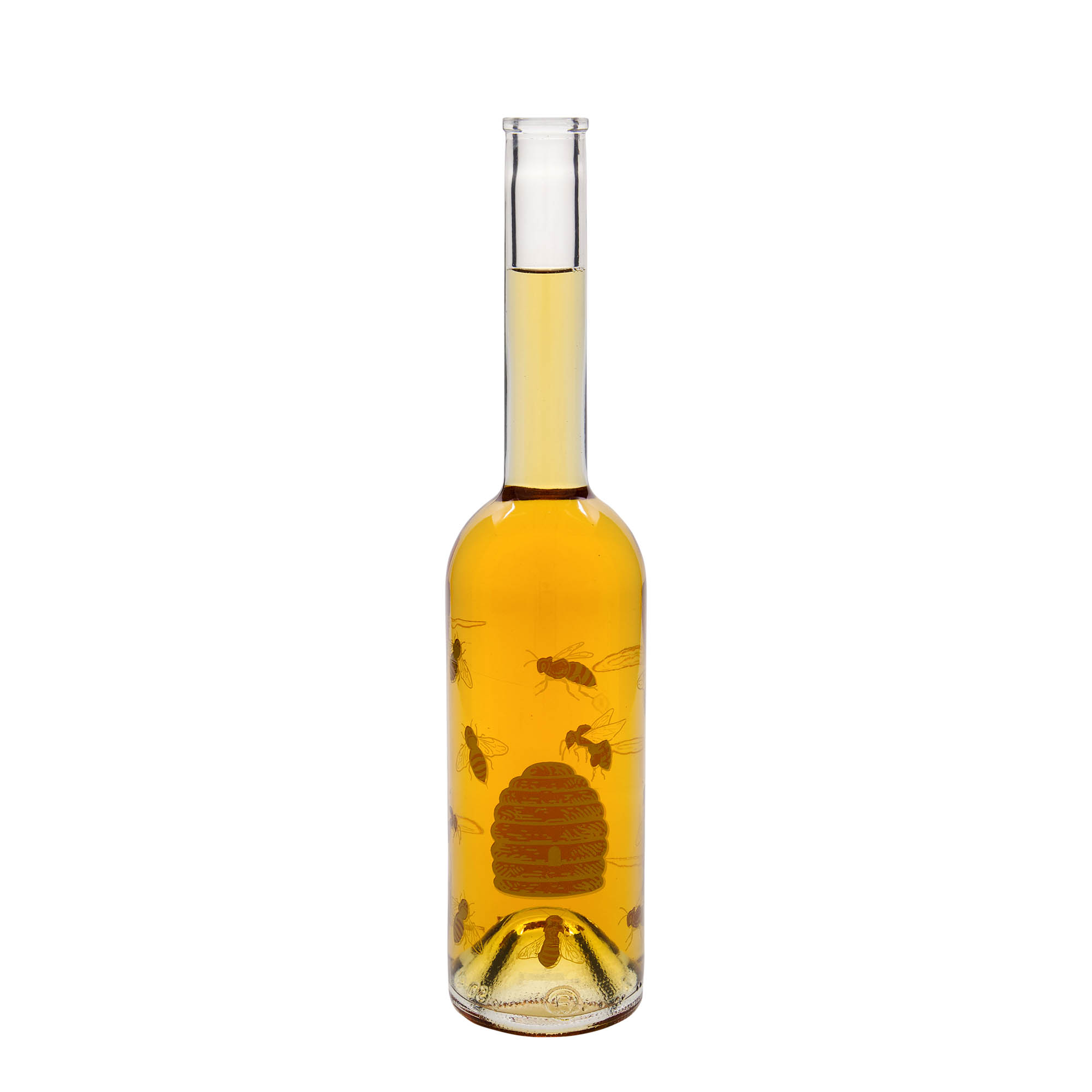 500 ml lasipullo 'Opera', kuvio: mehiläiset, suuaukko: korkki