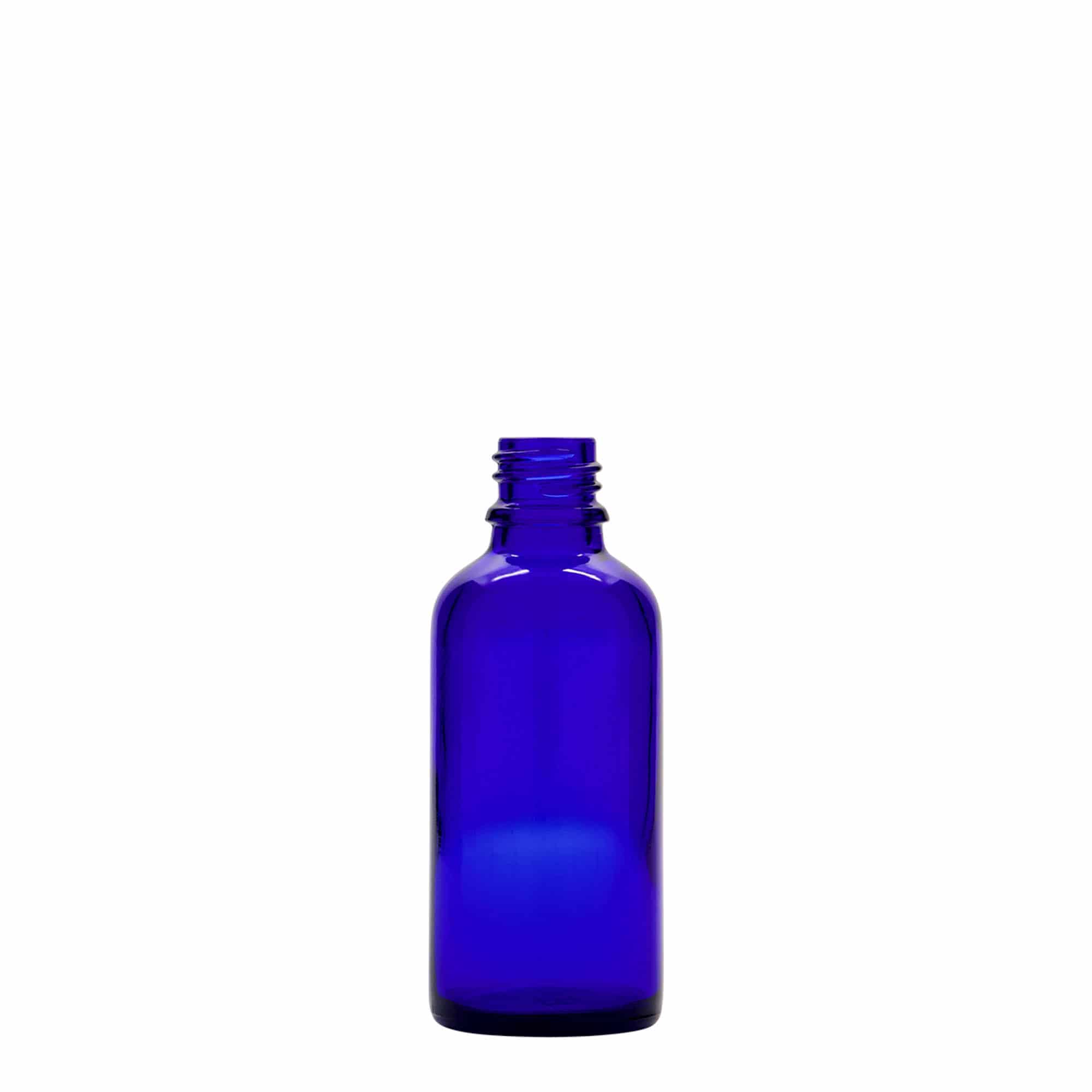 50 ml suihkepullo lääketieteellinen, lasi, kuninkaansininen, suuaukko: DIN 18
