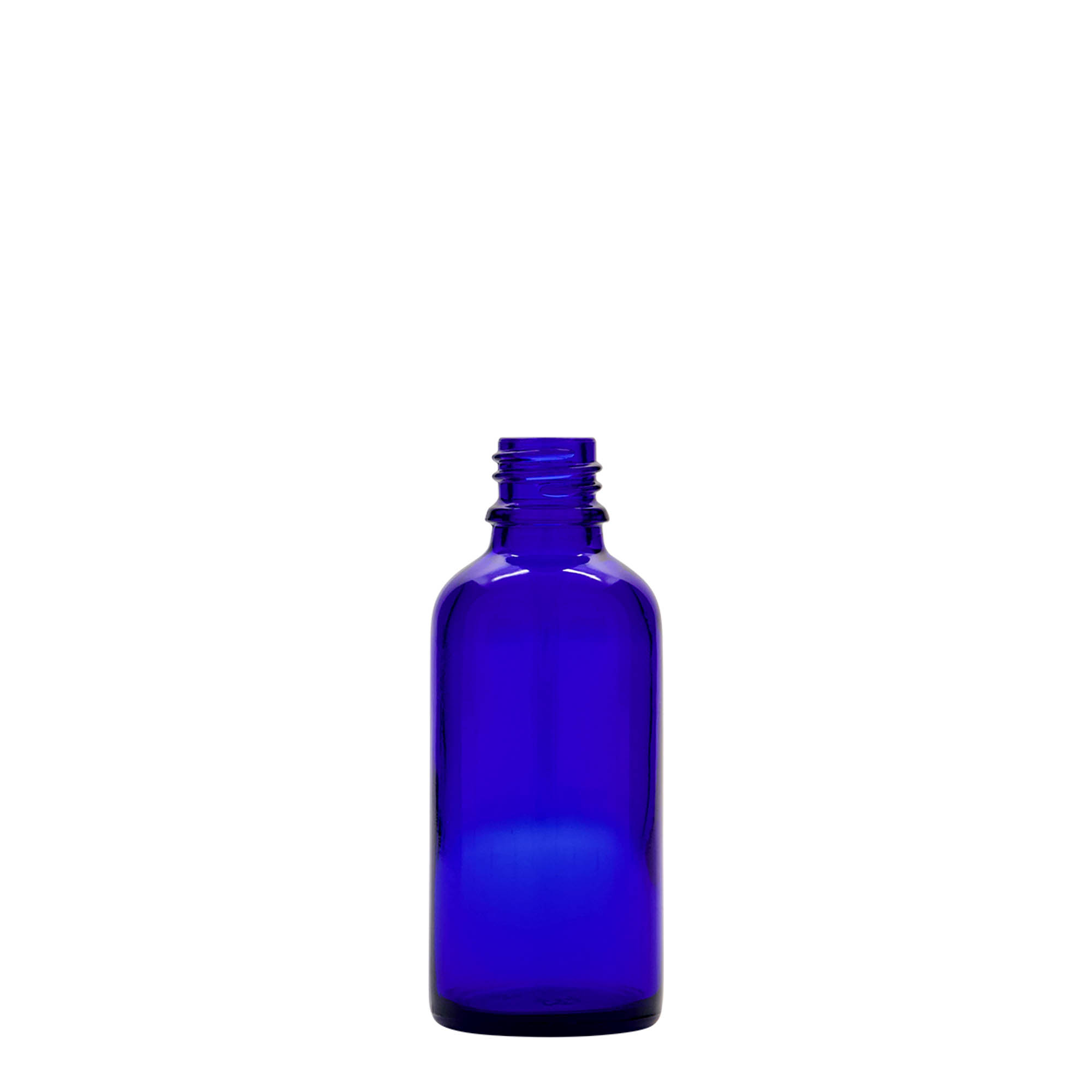 50 ml suihkepullo lääketieteellinen, lasi, kuninkaansininen, suuaukko: DIN 18