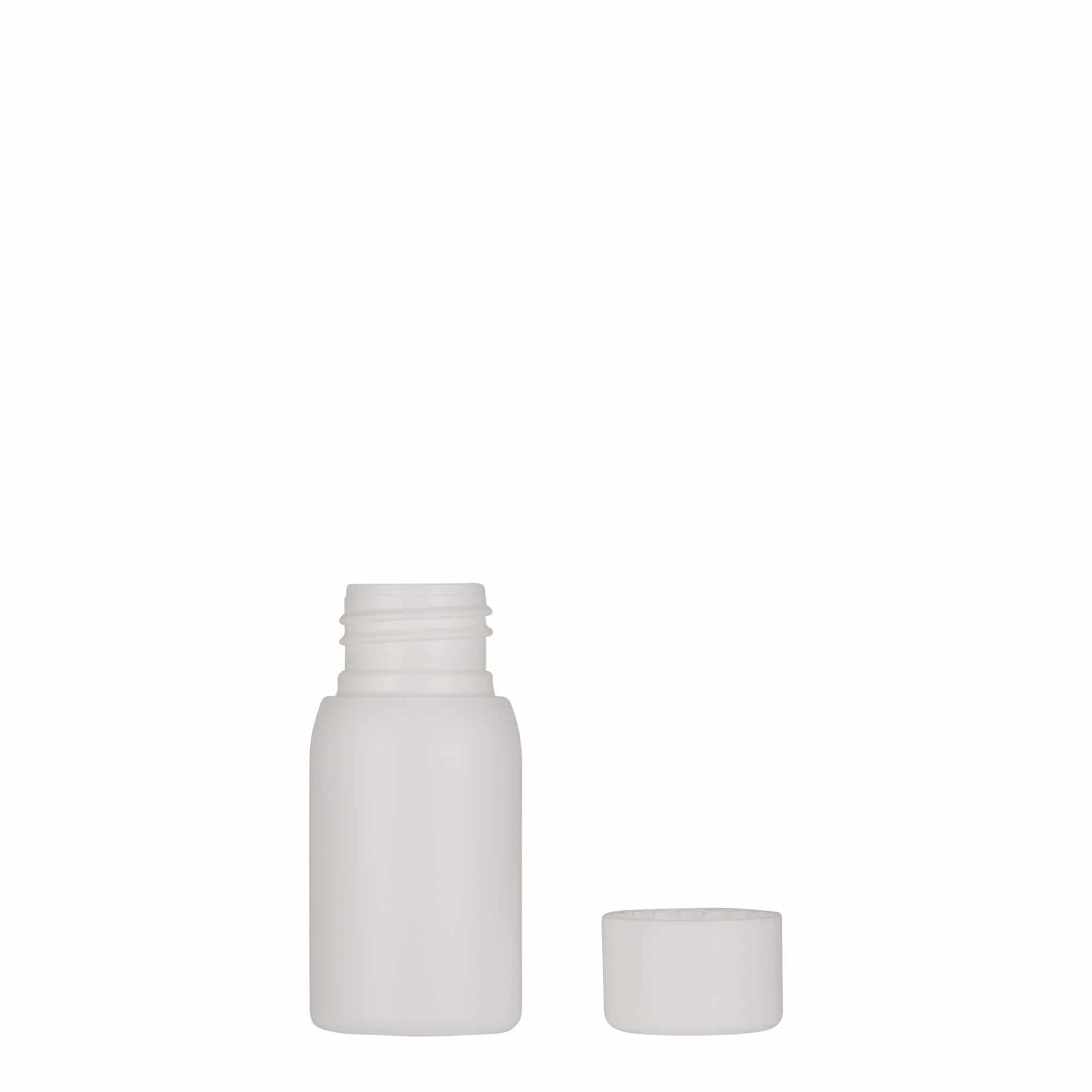 30 ml muovipullo 'Tuffy', HDPE, valk., suu: 24/410