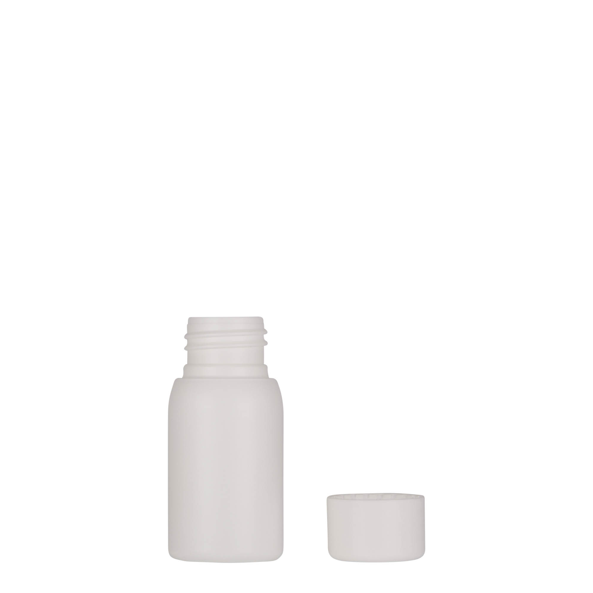 30 ml muovipullo 'Tuffy', HDPE, valkoinen, suuaukko: 24/410 30 ml muovipullo 'Tuffy', HDPE, valkoinen, suuaukko: 24/410