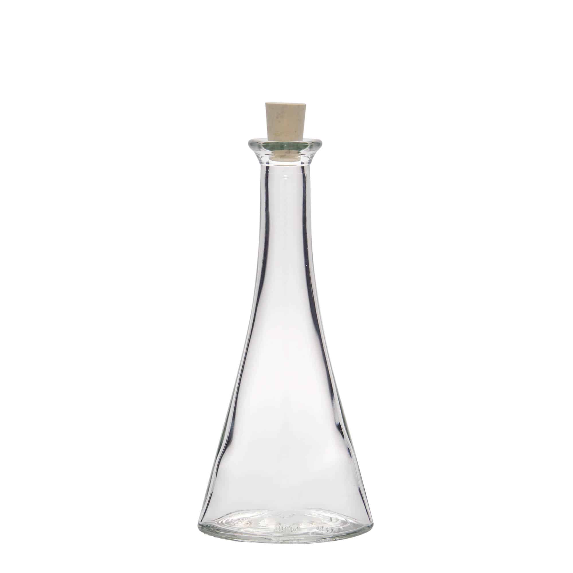 100 ml lasipullo 'Veronica', puolipyöreä, suu: korkki