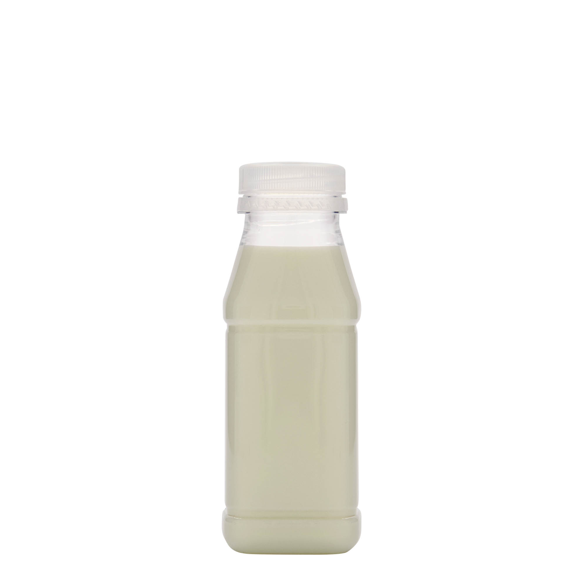 250 ml PET-pullo 'Milk and Juice Carré', neliömäinen, muovia, suuaukko: 38 mm