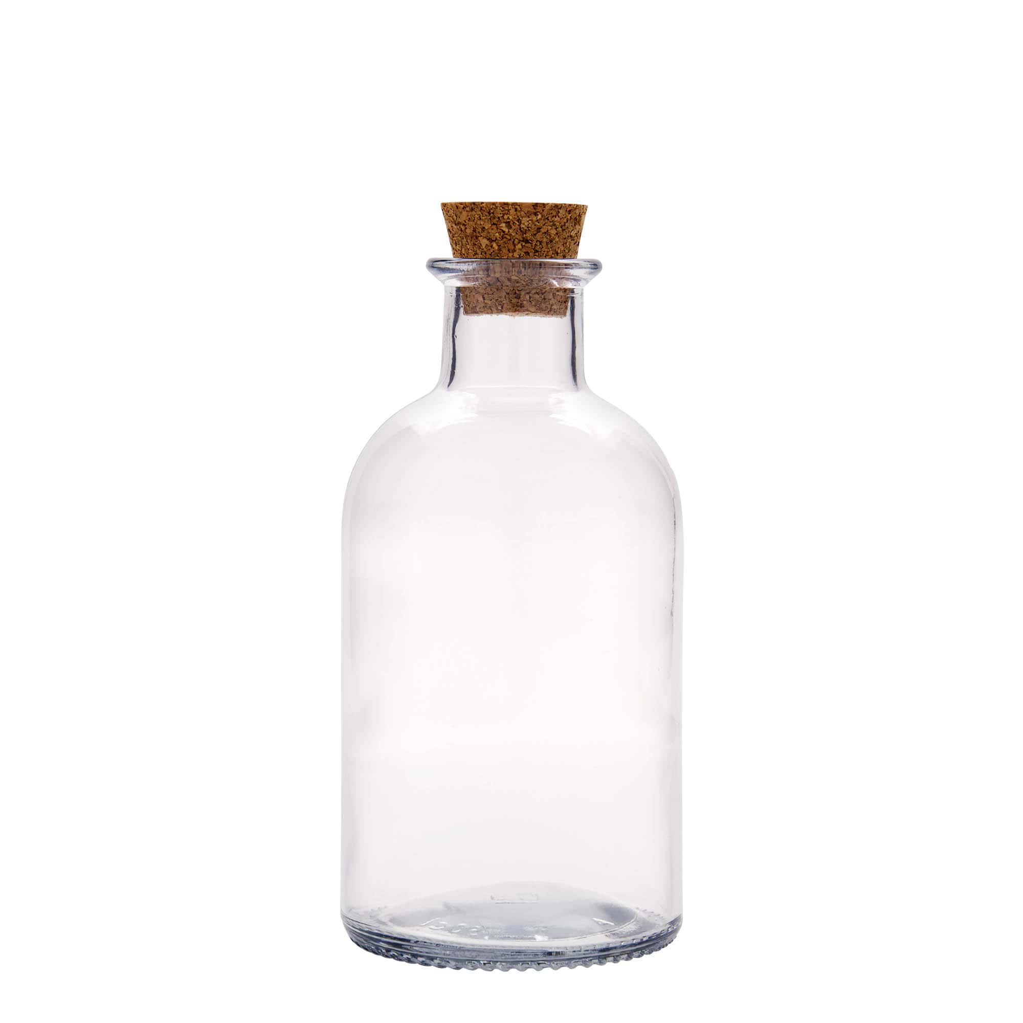 500 ml lasipullo apteekkarin 'Italia', suuaukko: korkki