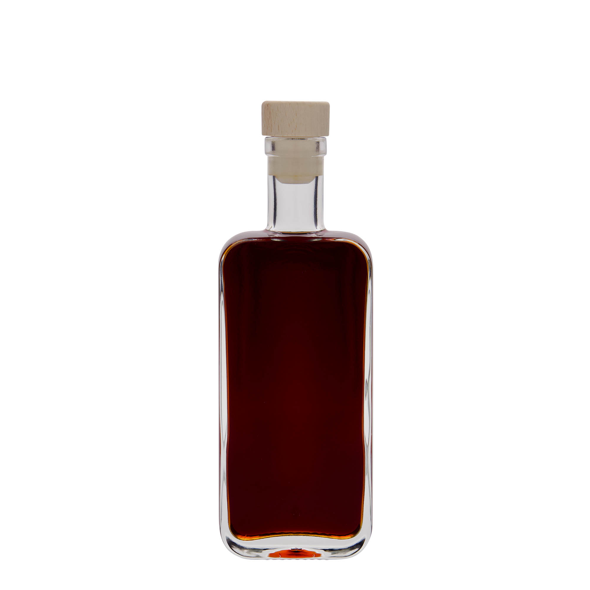 200 ml lasipullo 'Nice', suorakaide, suuaukko: korkki