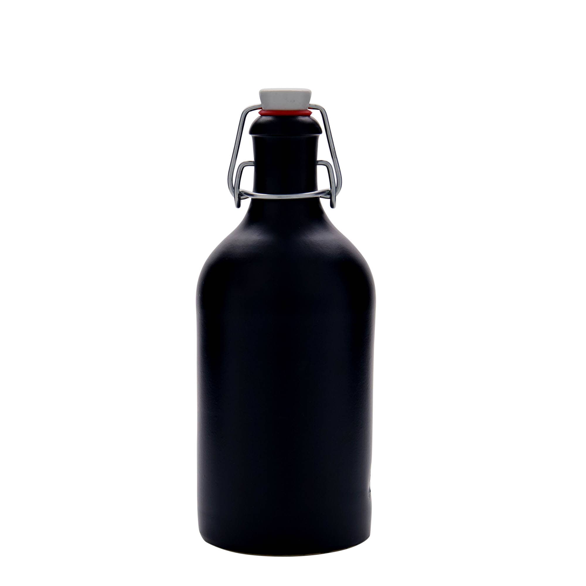 500 ml savituoppi, keraaminen, musta, suu: patenttikorkki