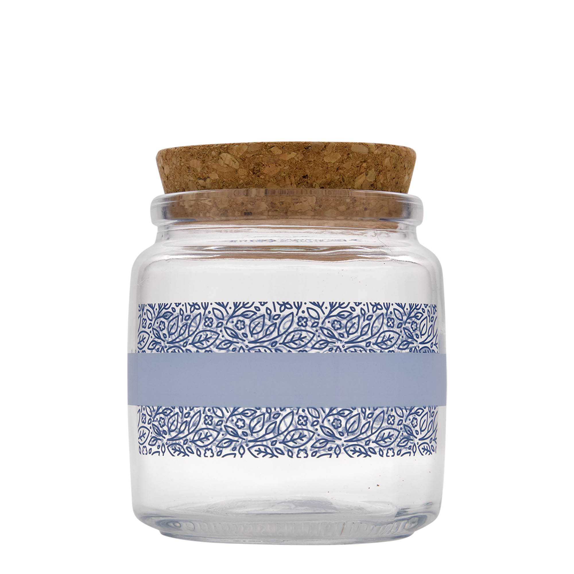 750 ml korkkilasi 'Giara', kuvio: Naturalmente blu, suuaukko: korkki