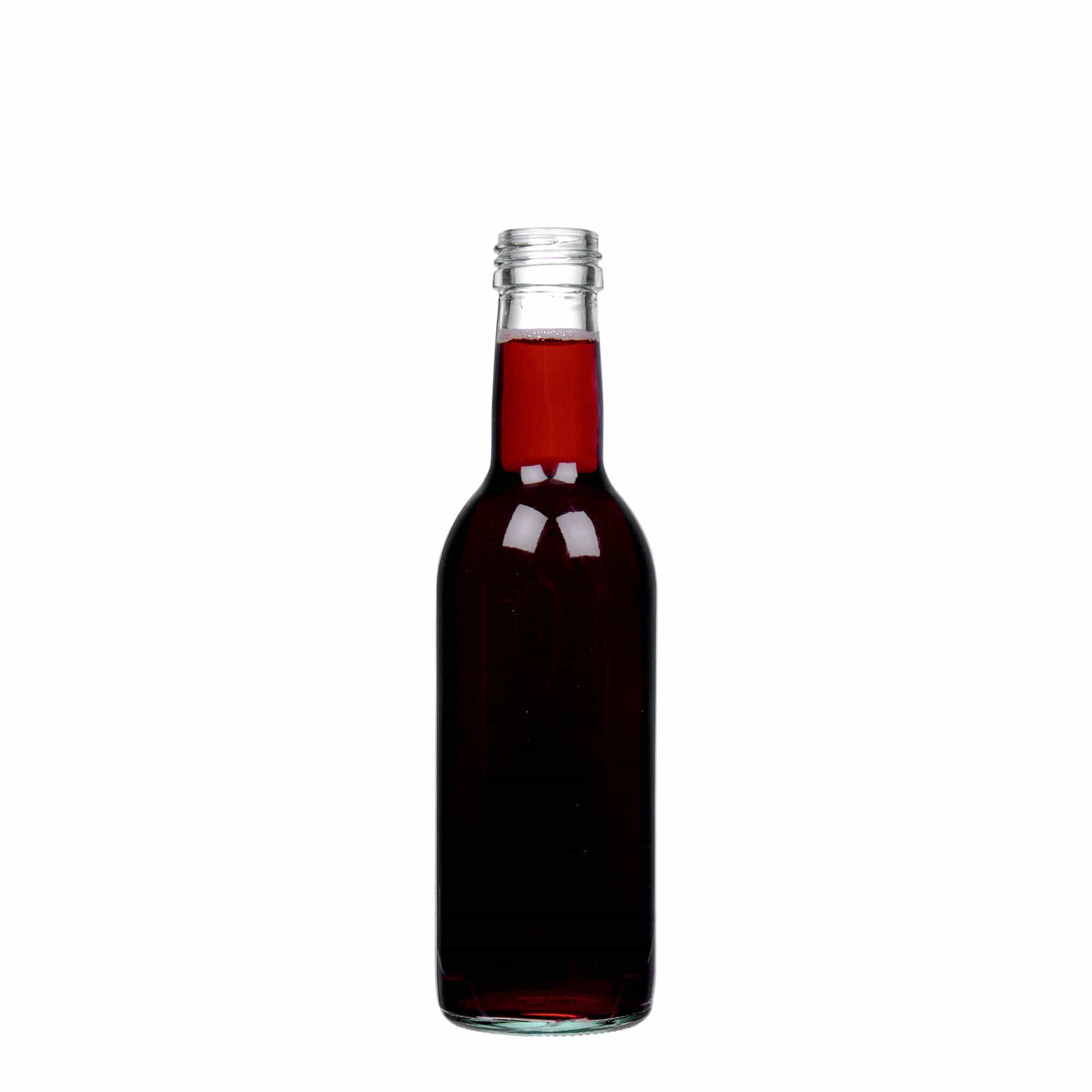 250 ml lasipullo 'Bordeaux', suuaukko: PP 28 250 ml lasipullo 'Bordeaux', suuaukko: PP 28