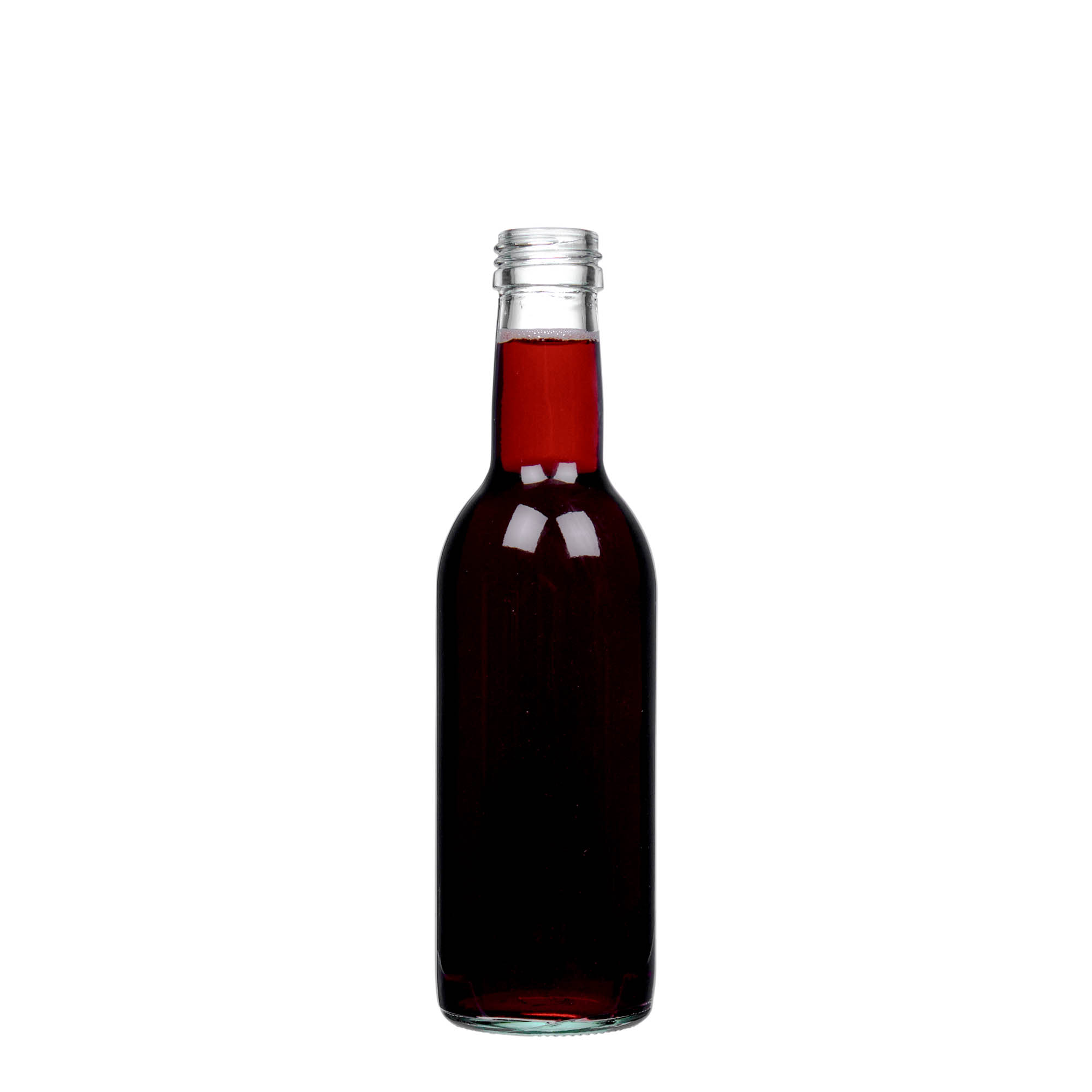 250 ml lasipullo 'Bordeaux', suuaukko: PP 28