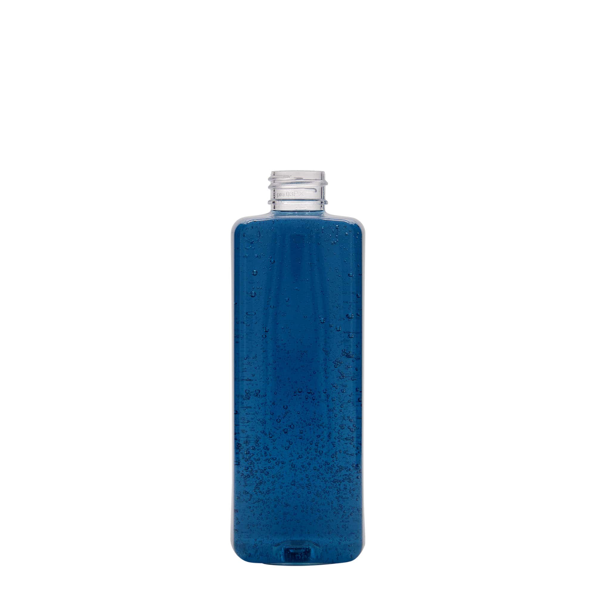 300 ml PET-pullo ”Karl”, neliömäinen, muovia, suuaukko: 24/410