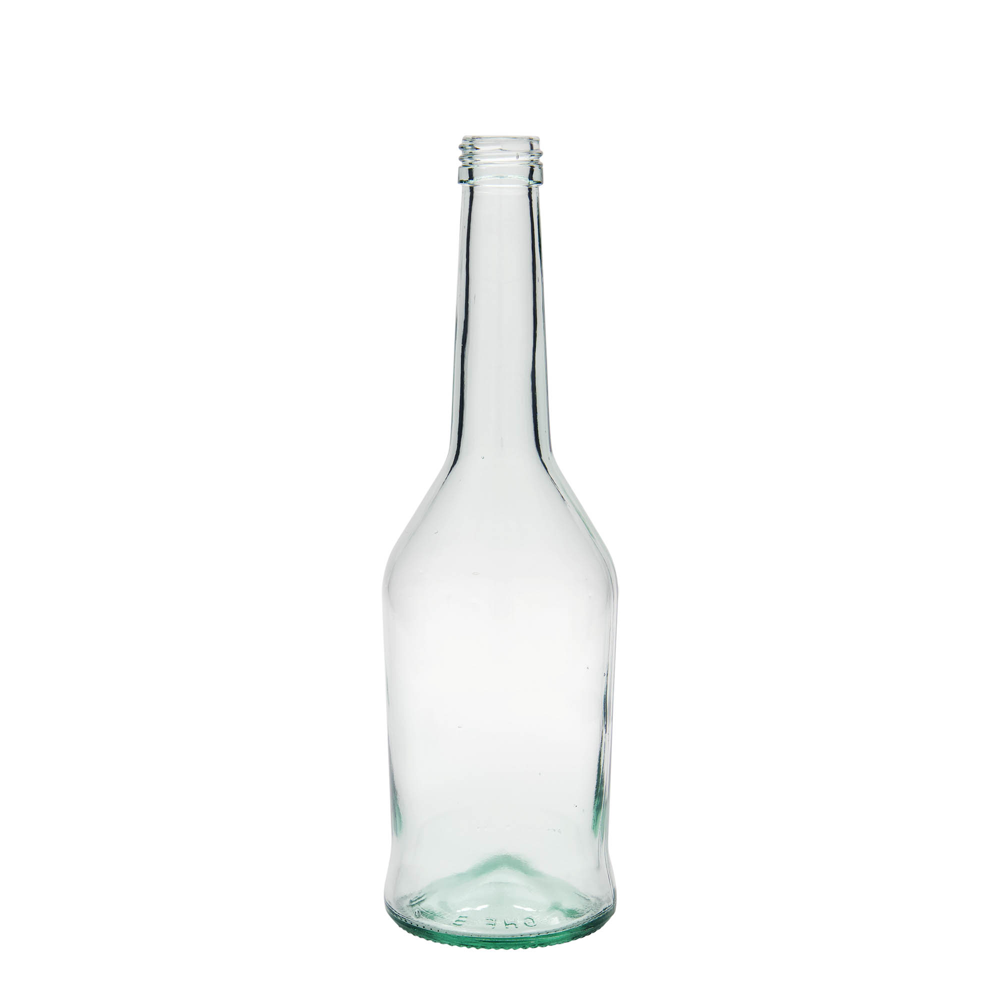 500 ml lasipullo väkeville alkoholijuomille, suuaukko: PP 28
