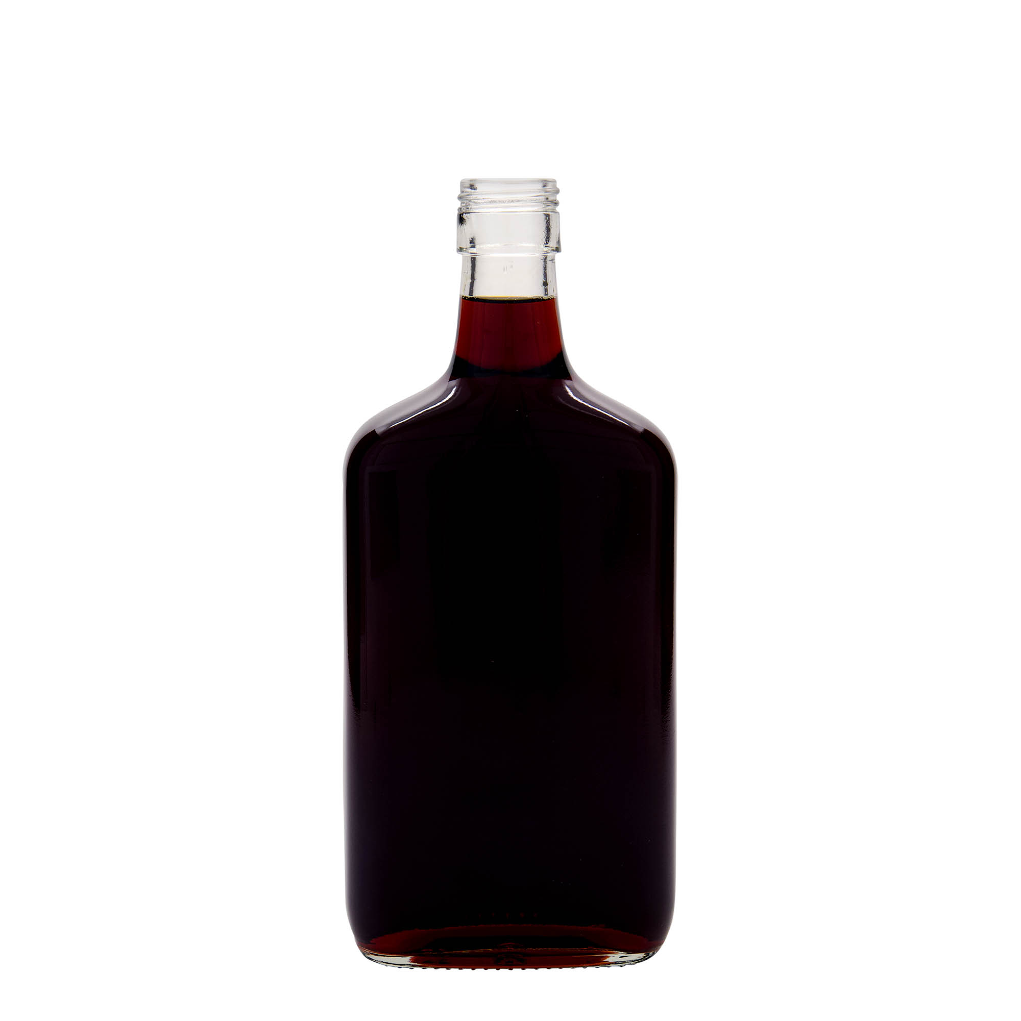 700 ml lasipullo 'Amaretto', suorakulmainen, suuaukko: PP 31,5