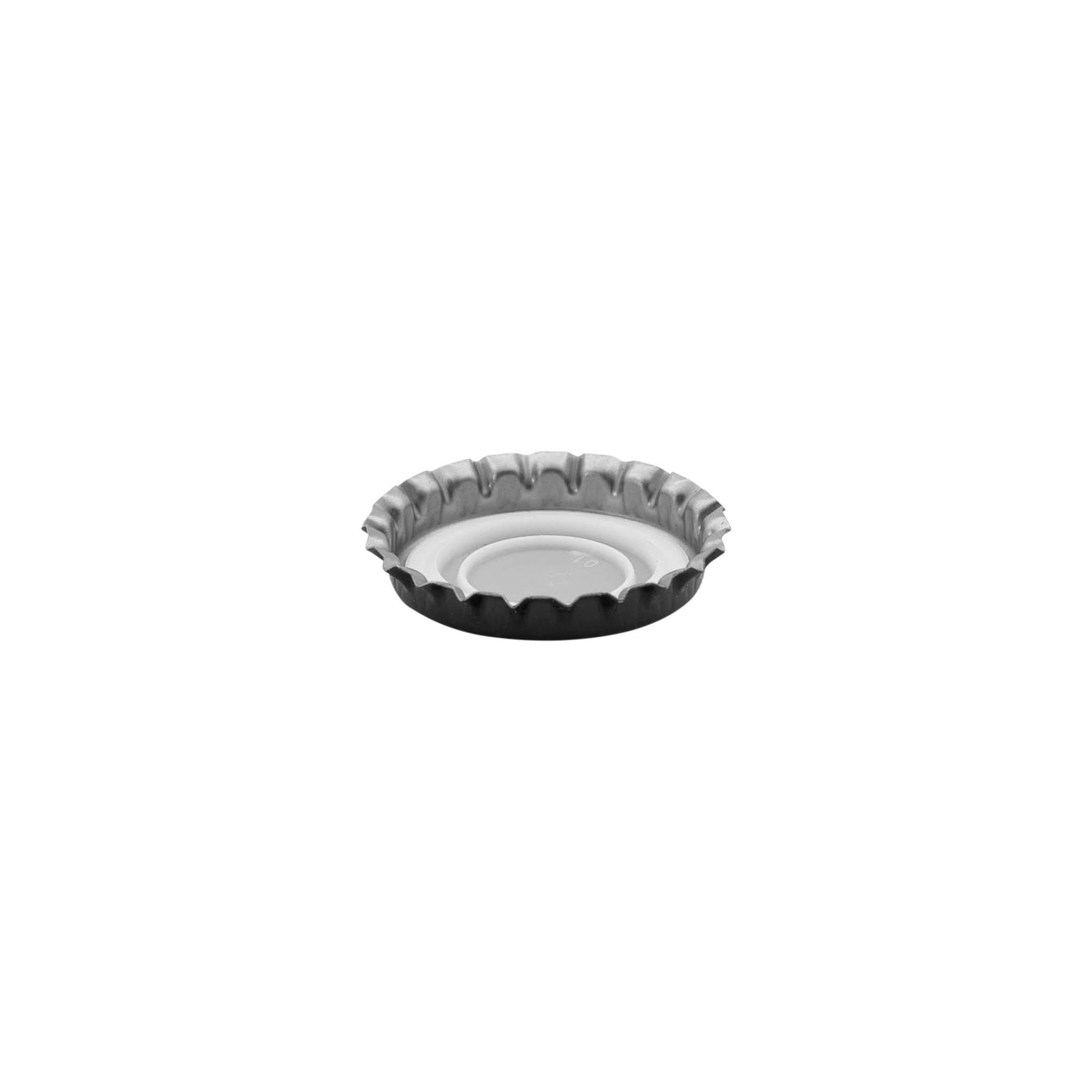 Pullonkorkki 29 mm, metalli, musta Pullonkorkki 29 mm, metalli, musta