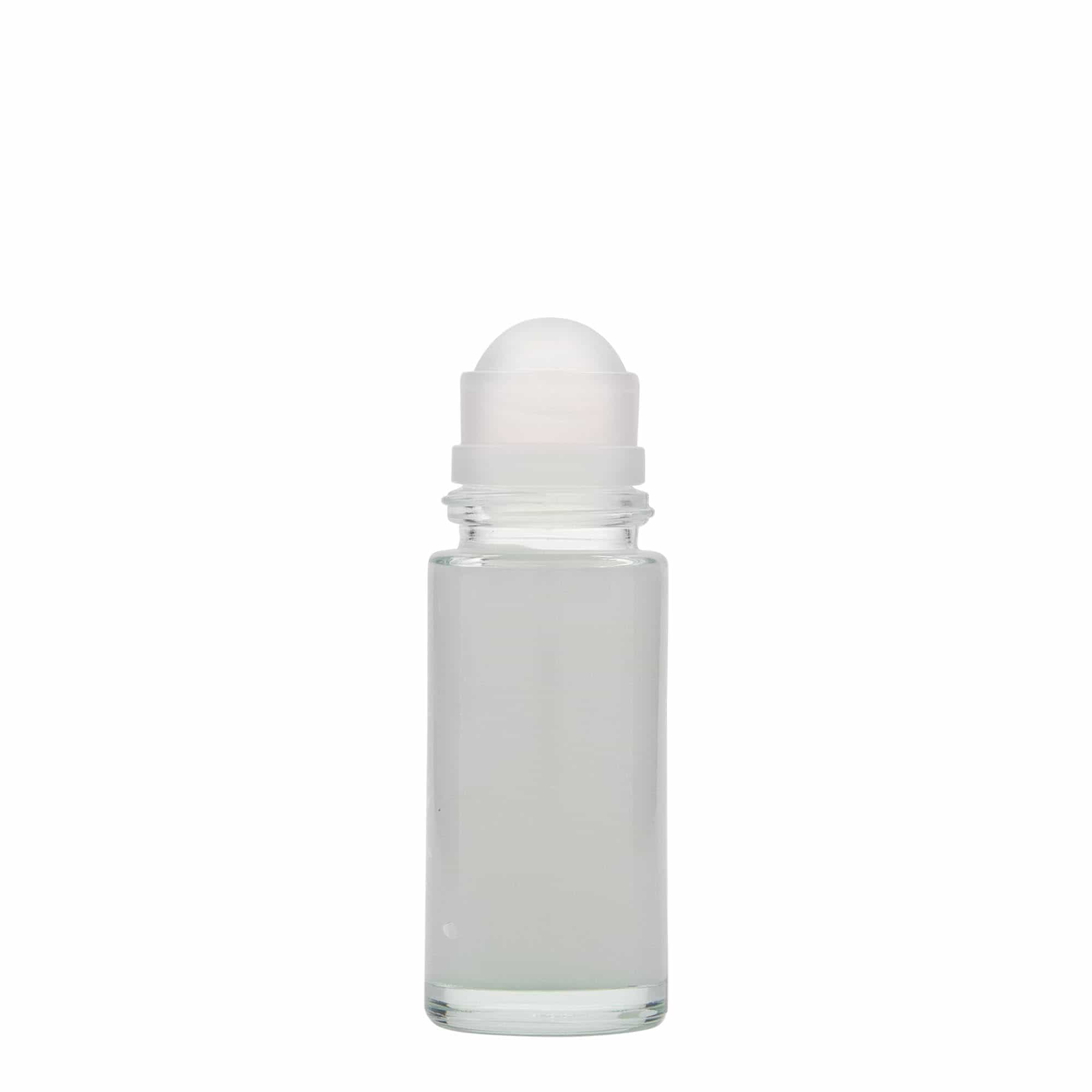 50 ml roll-on-pullo, lasia, suuaukko: ruuvikorkki 50 ml roll-on-pullo, lasia, suuaukko: ruuvikorkki