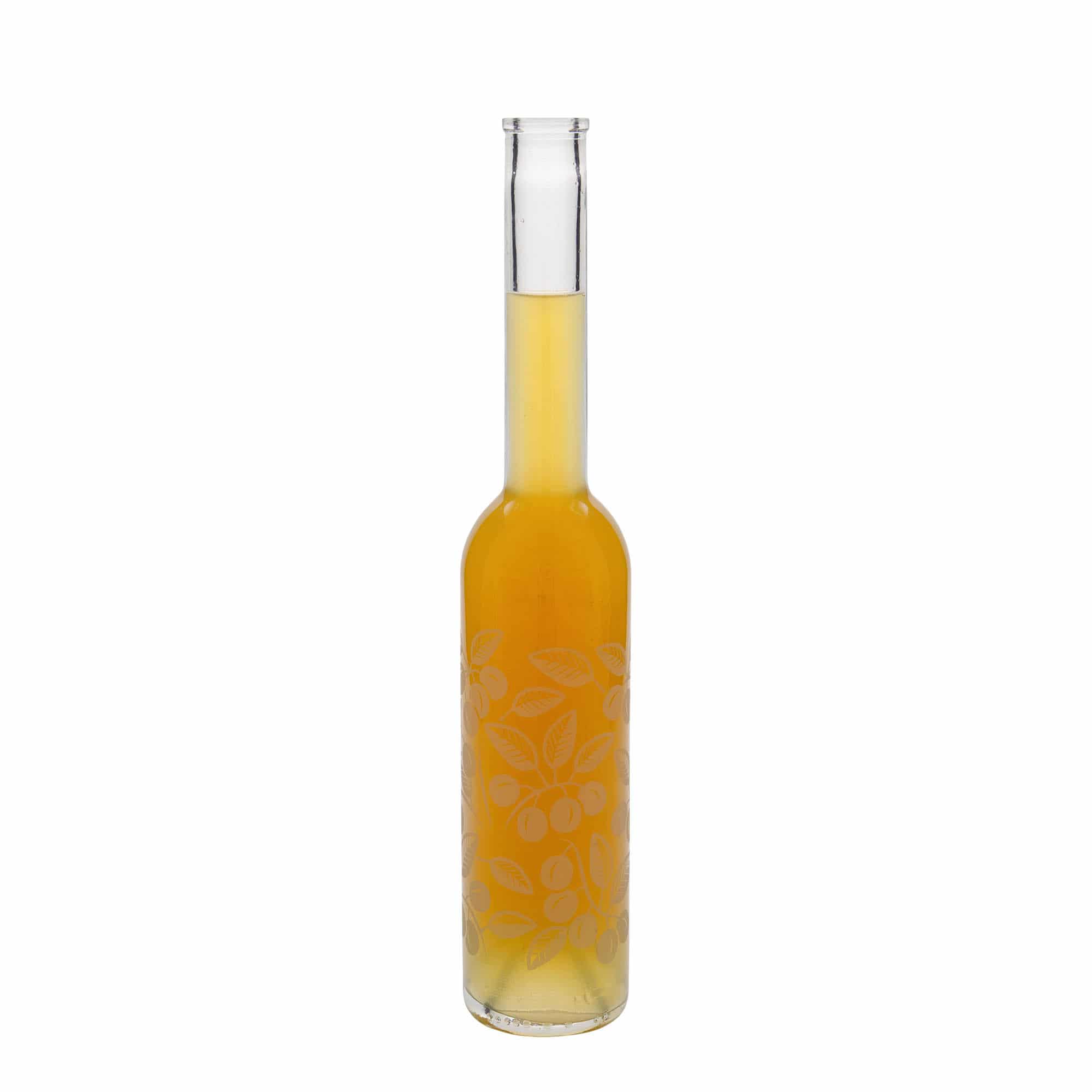 350 ml lasipullo 'Opera', koriste: Mirabellen, suuaukko: korkki 350 ml lasipullo 'Opera', koriste: Mirabellen, suuaukko: korkki
