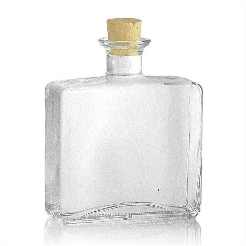 500 ml lasipullo 'Julia', suorakulmainen, suuaukko: korkki 500 ml lasipullo 'Julia', suorakulmainen, suuaukko: korkki