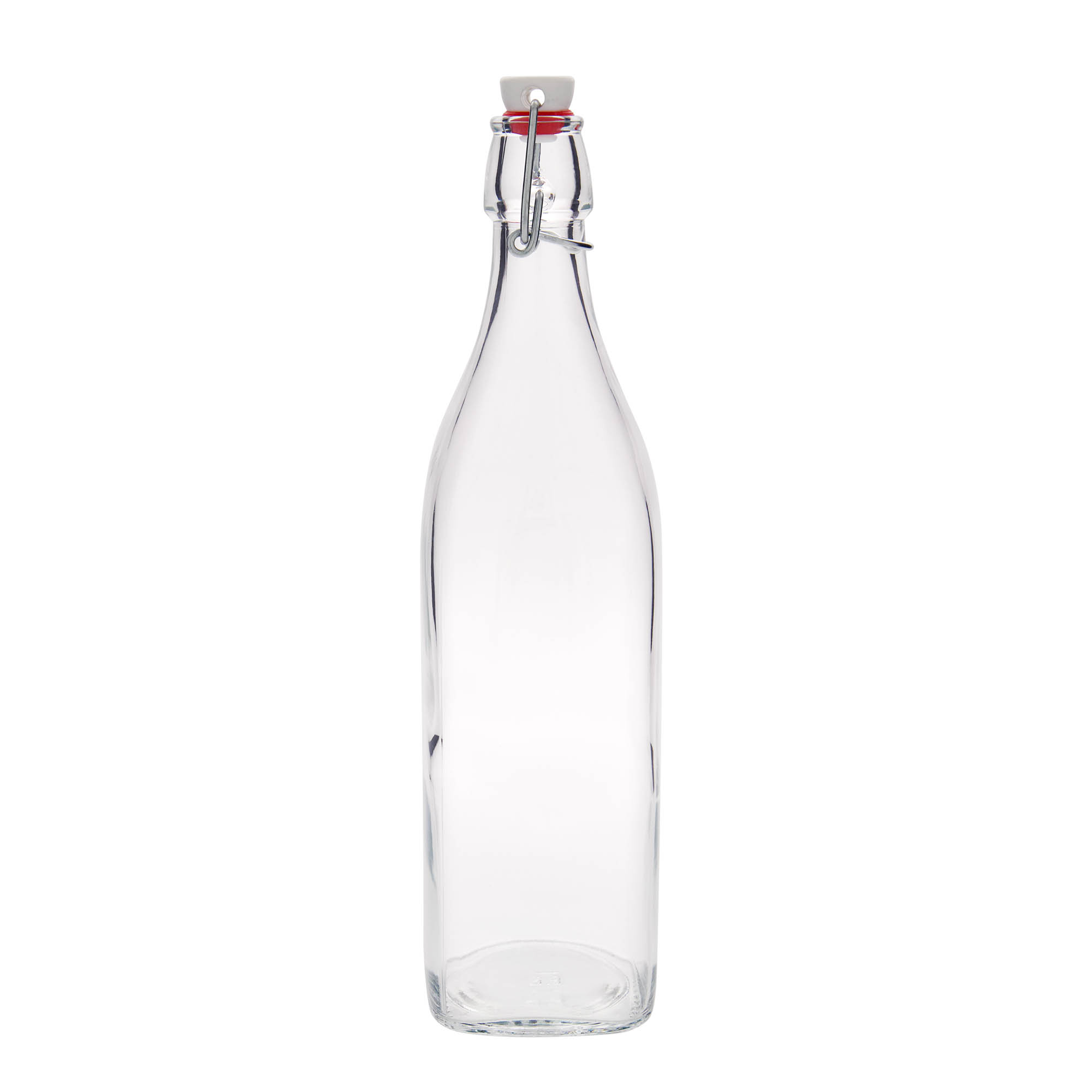 1000 ml lasipullo 'Swing, neliö, suu: patenttikorkki 1000 ml lasipullo 'Swing, neliö, suu: patenttikorkki