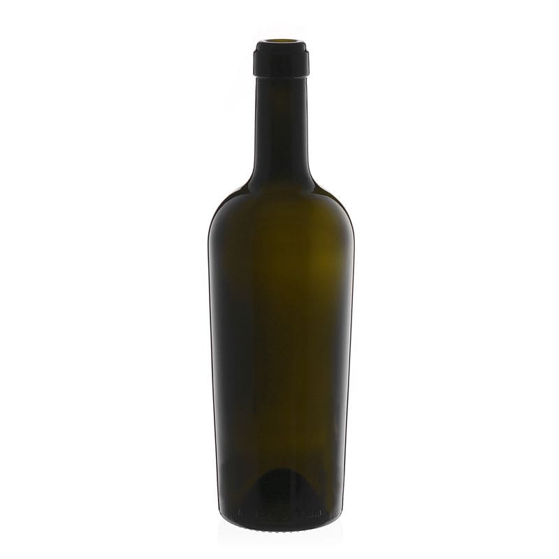 750 ml viinipullo 'Imperiale', antiikkivihreä, suuaukko: korkki