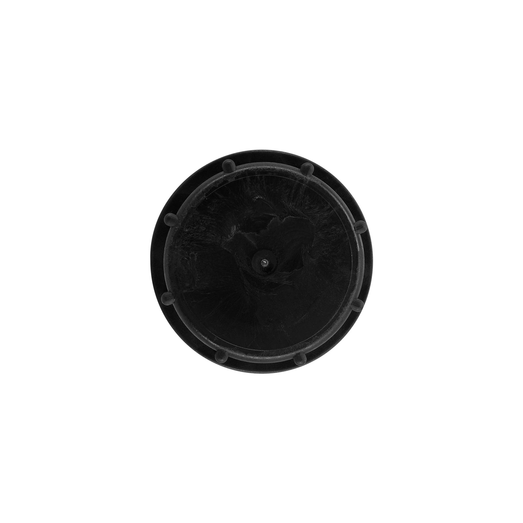 Ruuvikorkki, PP-muovia, musta, suuaukolle: ND55 Ruuvikorkki, PP-muovia, musta, suuaukolle: ND55