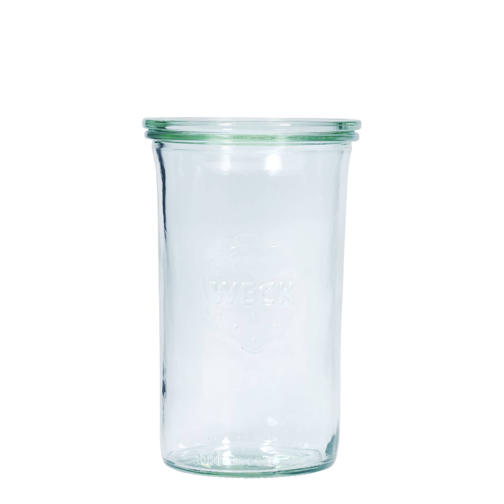 1000 ml WECK sylinterimäinen lasipurkki, suu: pyöreä reuna