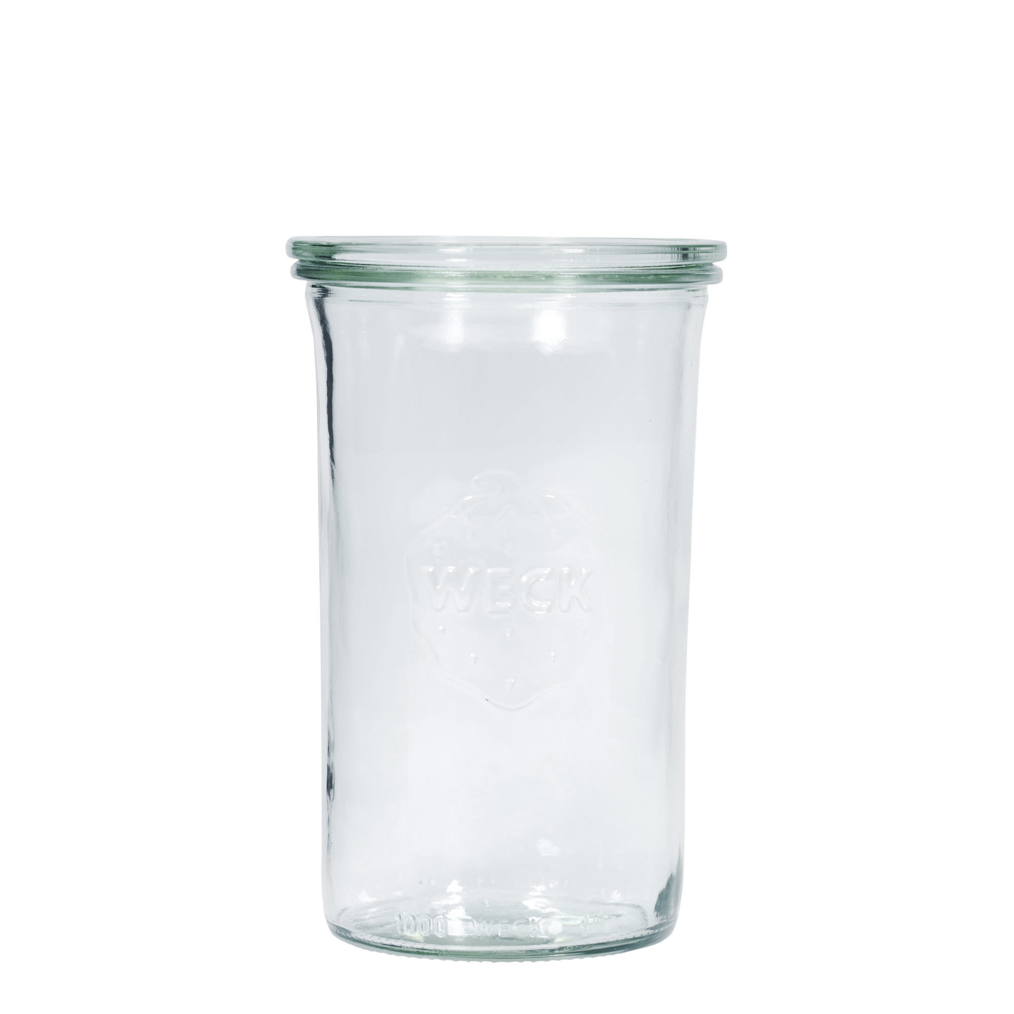1000 ml WECK sylinterimäinen lasipurkki, suu: pyöreä reuna