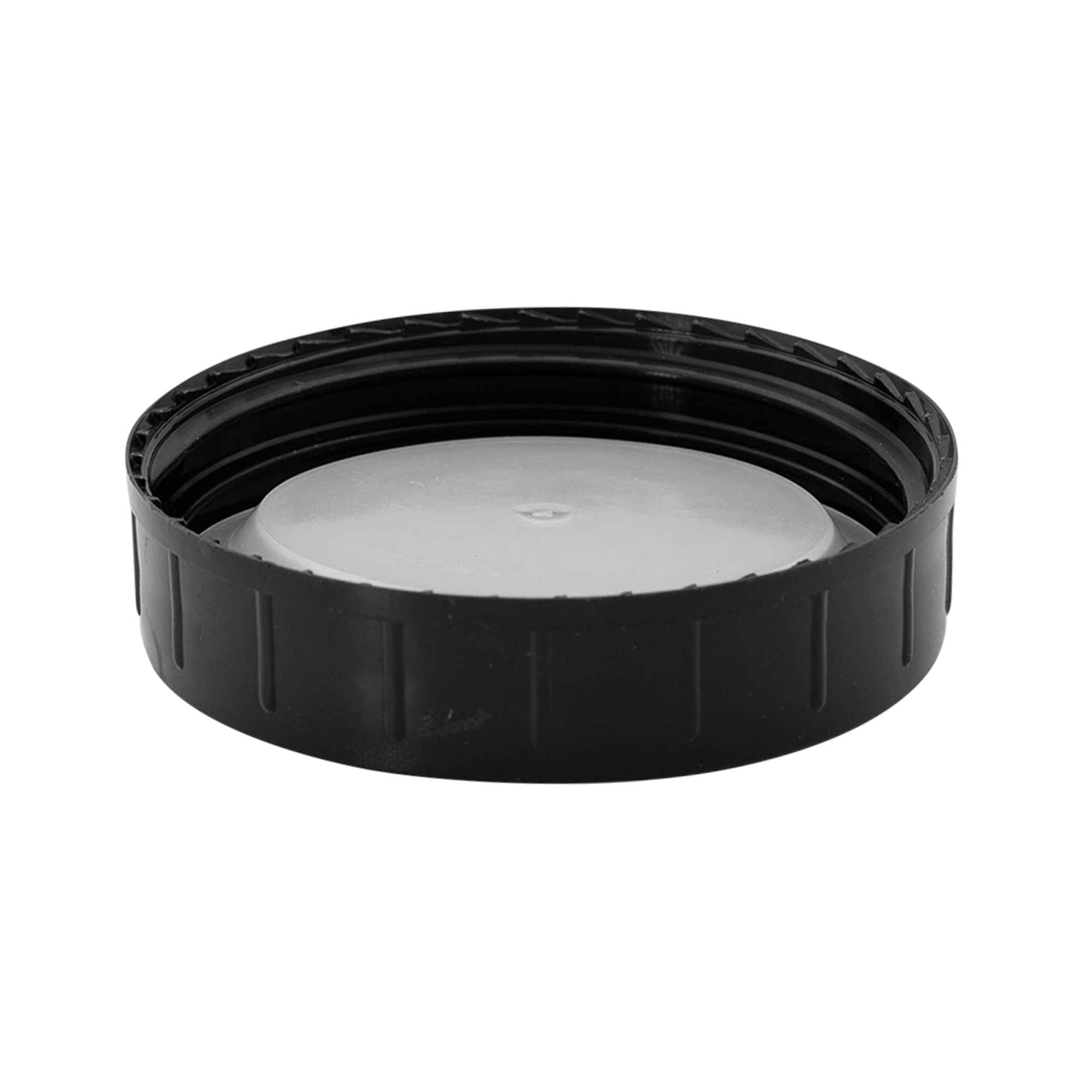 Ruuvikorkki, PP-muovia, musta, suuaukolle: DIN 68 Ruuvikorkki, PP-muovia, musta, suuaukolle: DIN 68