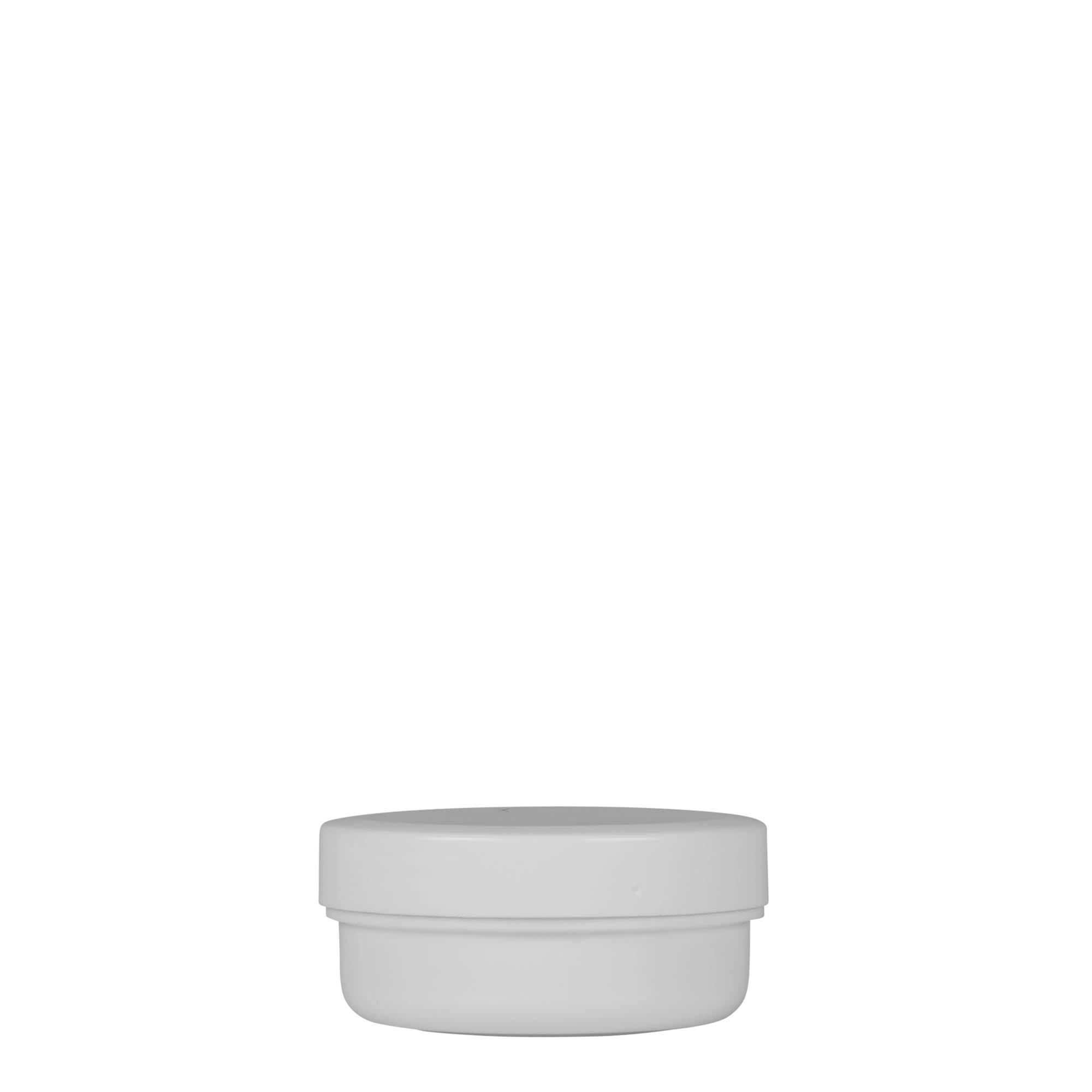 12 ml muovirasia 'White Line', PP, valkoinen, suuaukko: ruuvikorkki