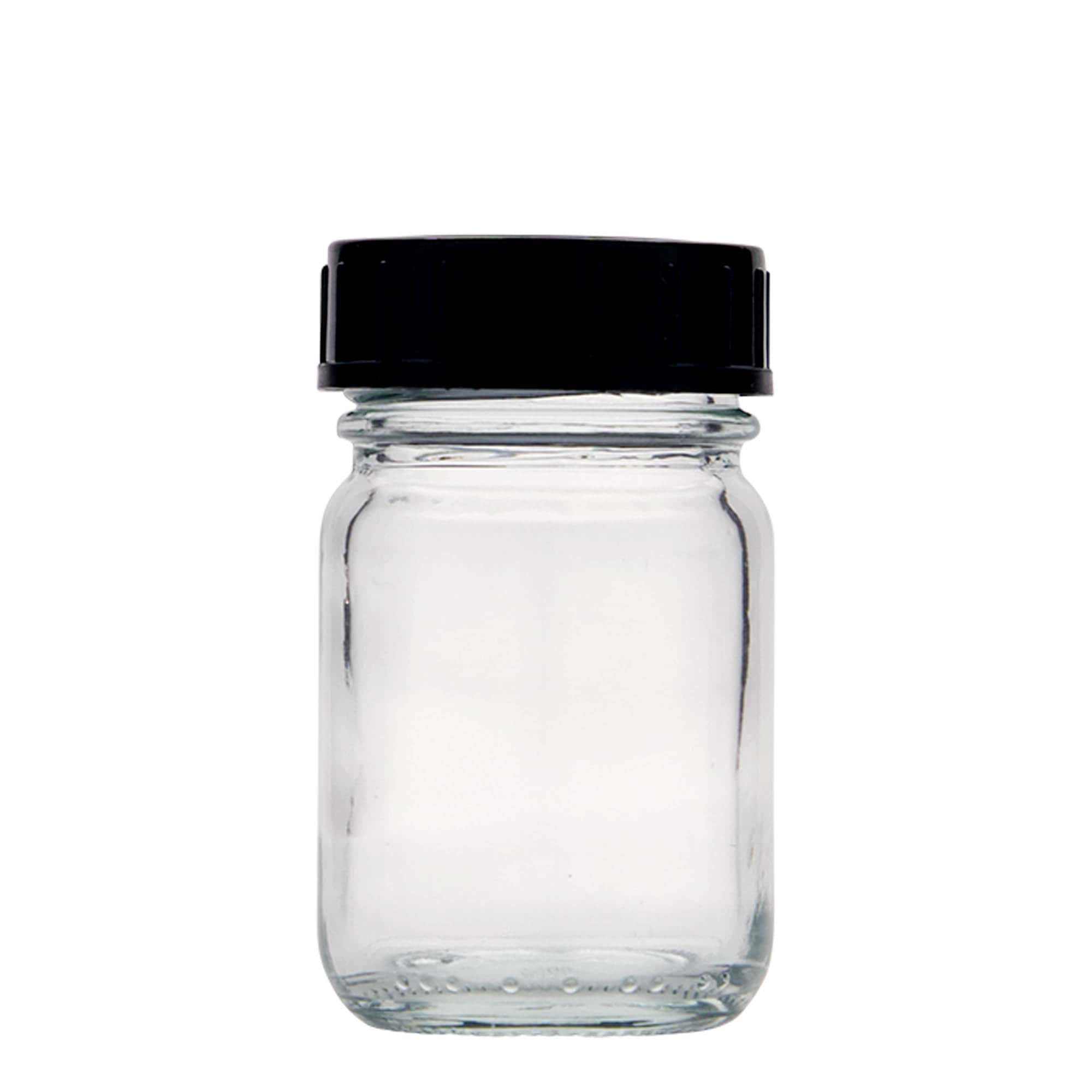 50 ml leveäkaul. lasipurkki, suu: DIN 40