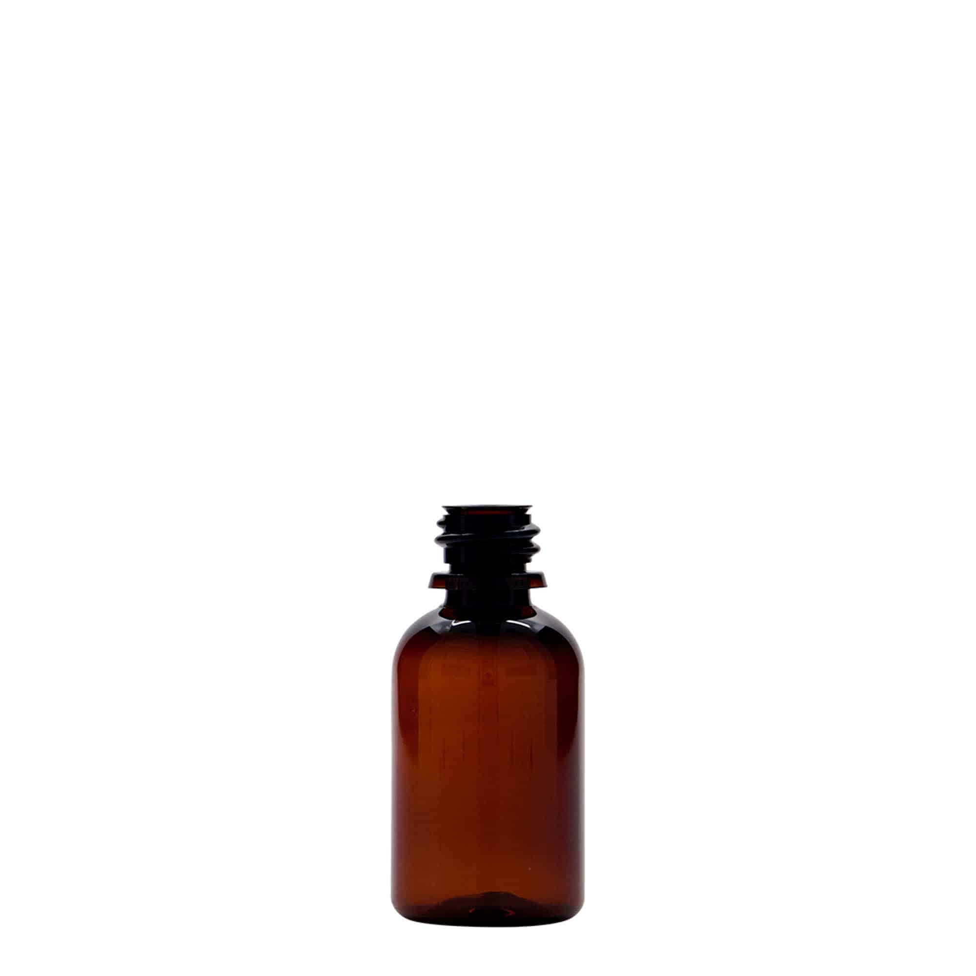 30 ml PET-lääkepullo 'Easy Living', ruskea, muovi, suu: DIN 18