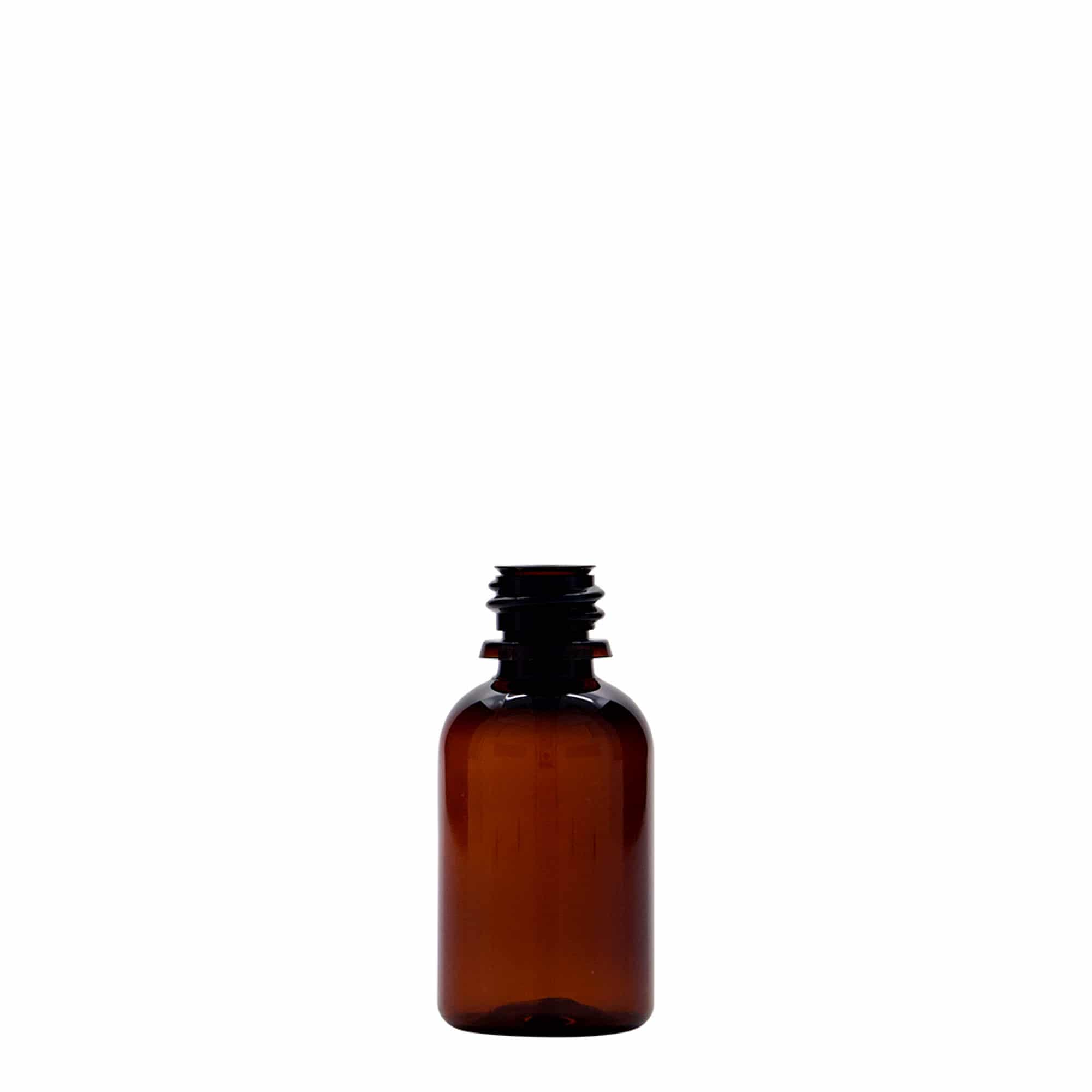 30 ml PET-lääkepullo ”Easy Living”, ruskea, muovi, suuaukko: DIN 18