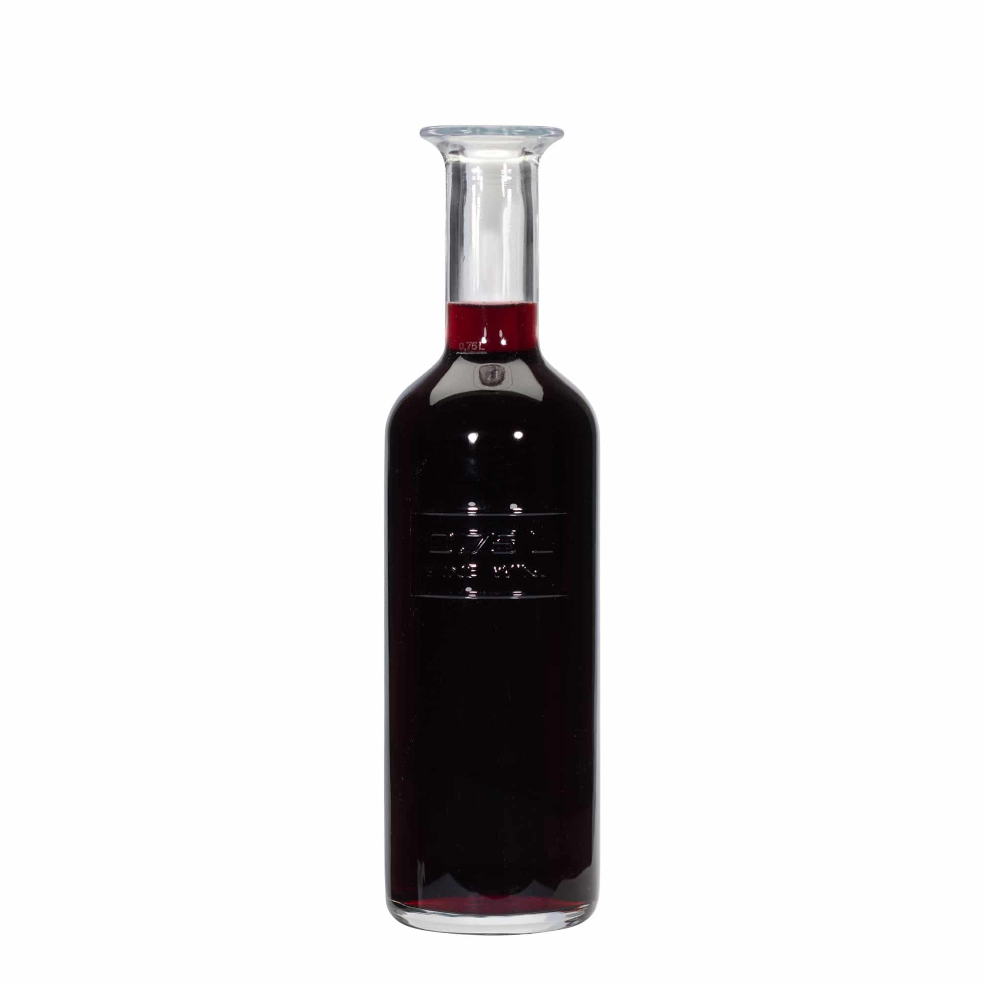 750 ml lasipullo 'Optima Fine Wine', suu: korkki