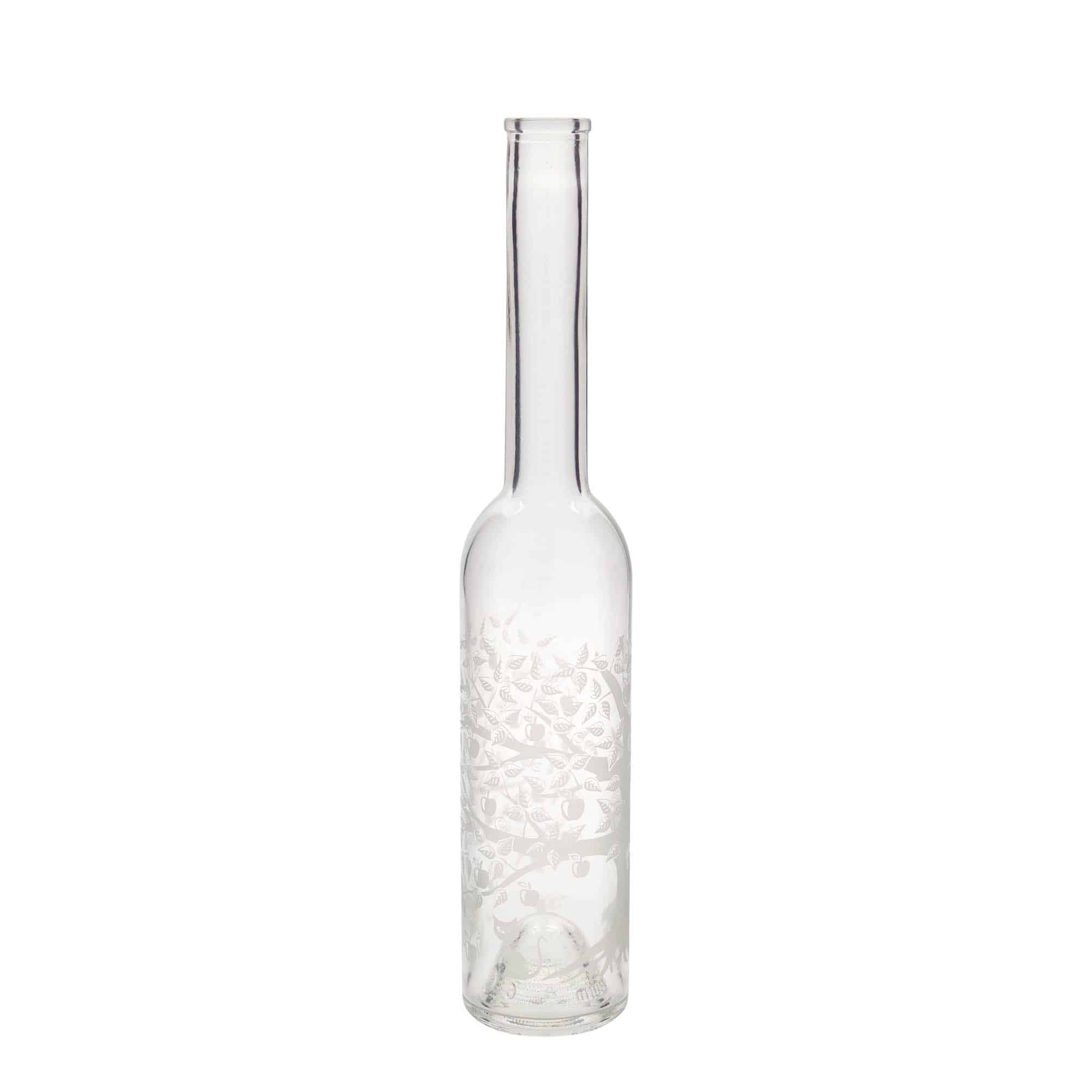 350 ml lasipullo 'Ooppera', kuvio: omenapuu, suu: korkki 350 ml lasipullo 'Ooppera', kuvio: omenapuu, suu: korkki