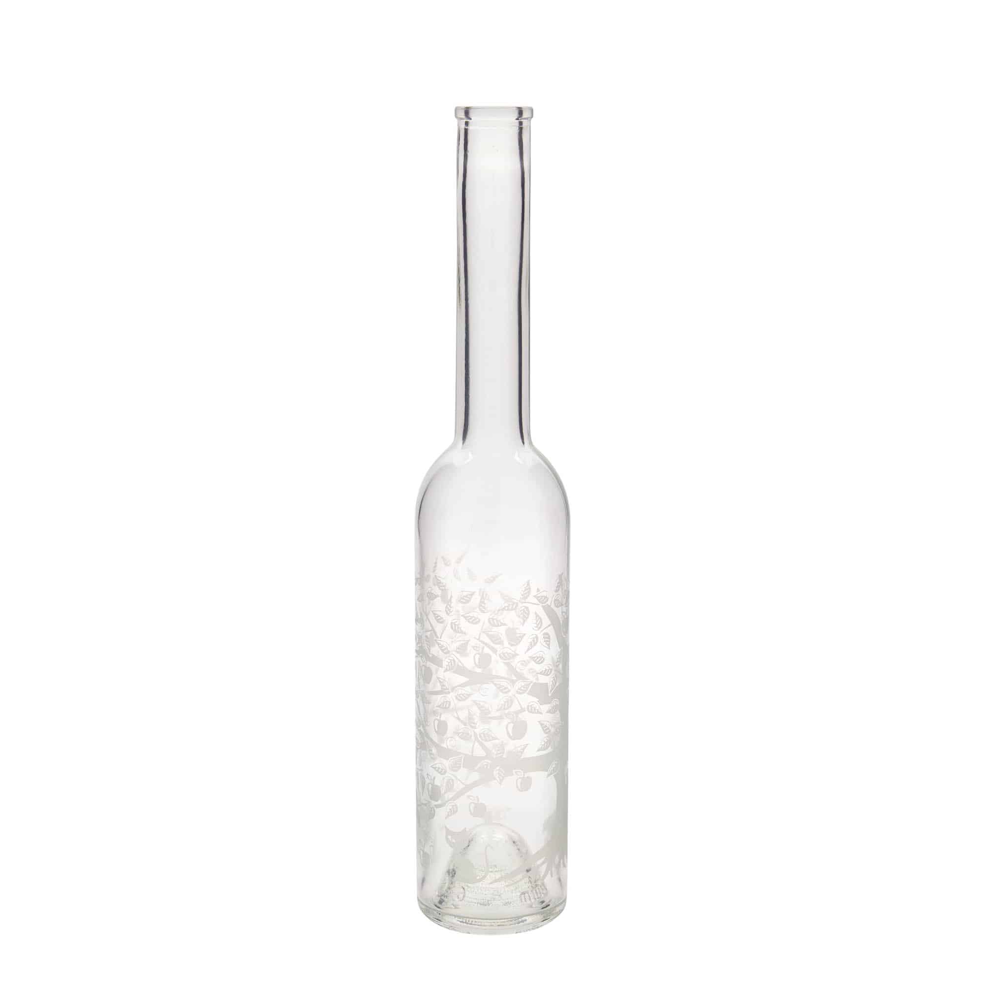 350 ml lasipullo 'Opera', kuvio: omenapuu, suuaukko: korkki