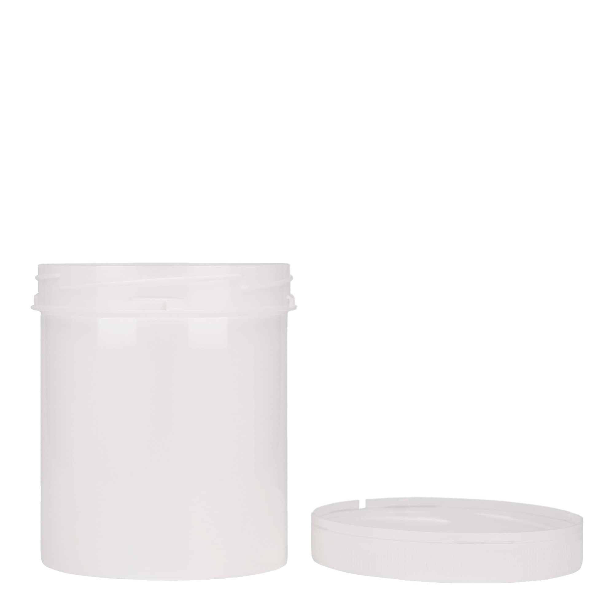 500 ml muovipurkki 'Securilock', PP, valkoinen, suuaukko: ruuvikorkki