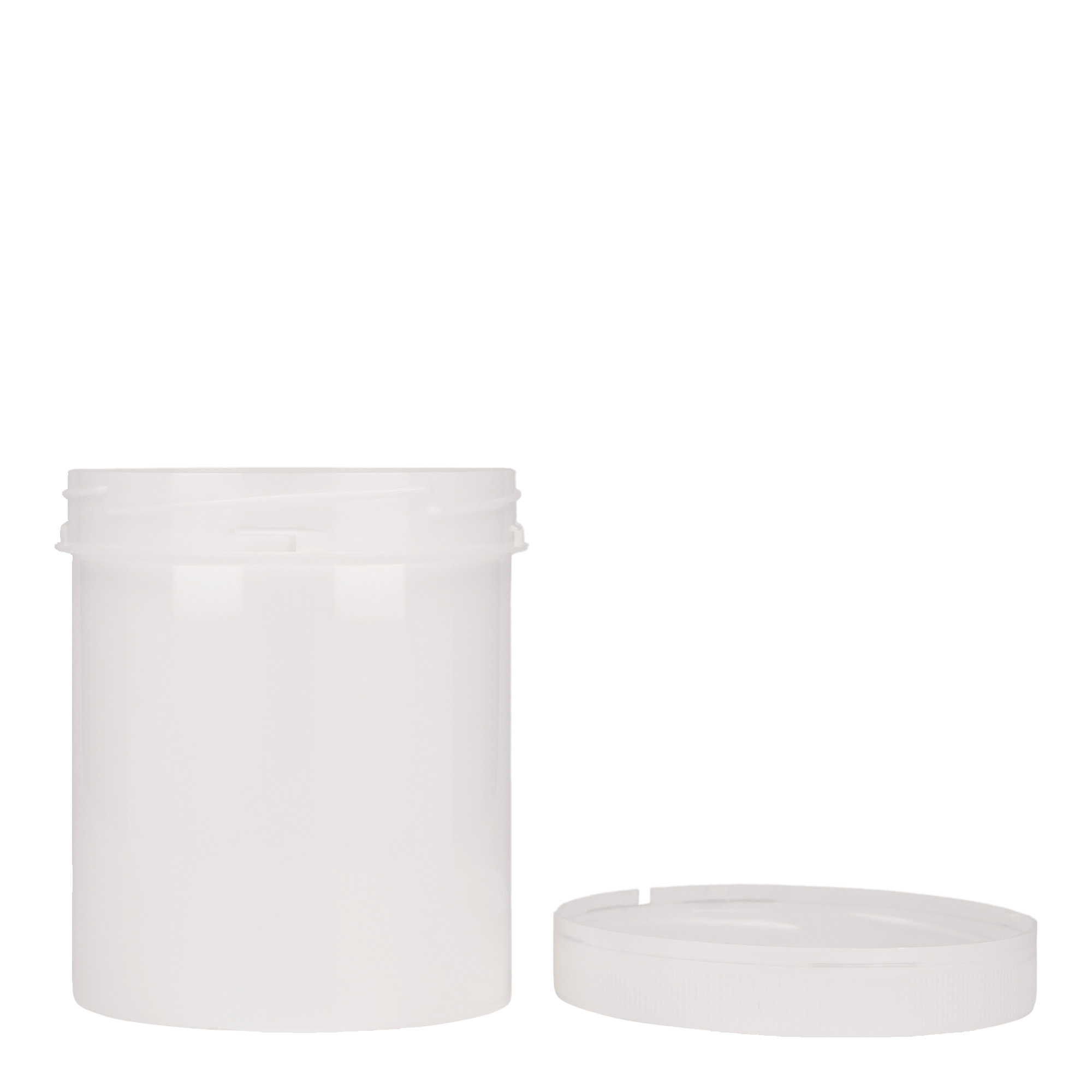 500 ml muovipurkki ”Securilock”, PP, valkoinen, suuaukko: ruuvikorkki