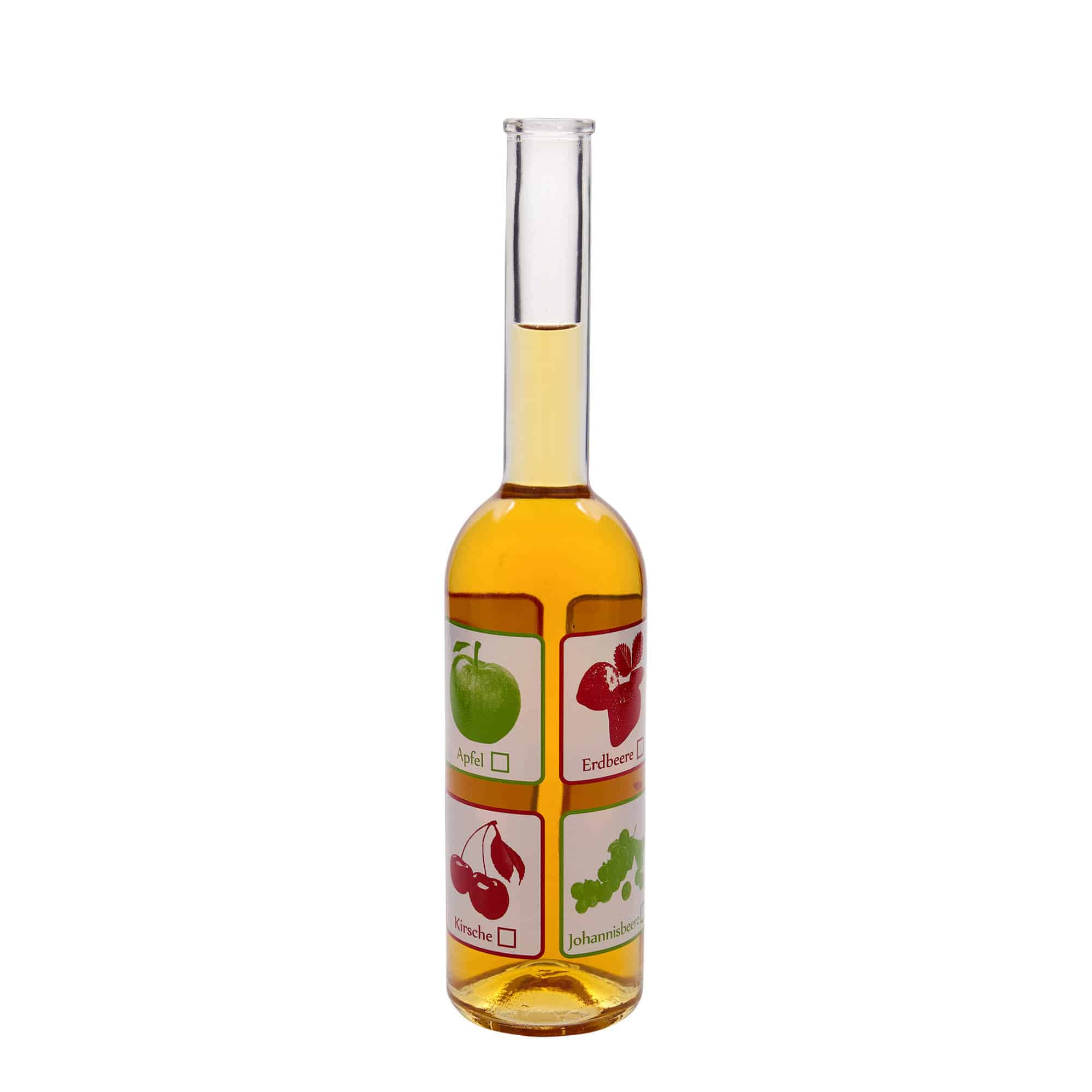 500 ml lasipullo ”Opera”, koriste: hedelmät, suuaukko: korkki
