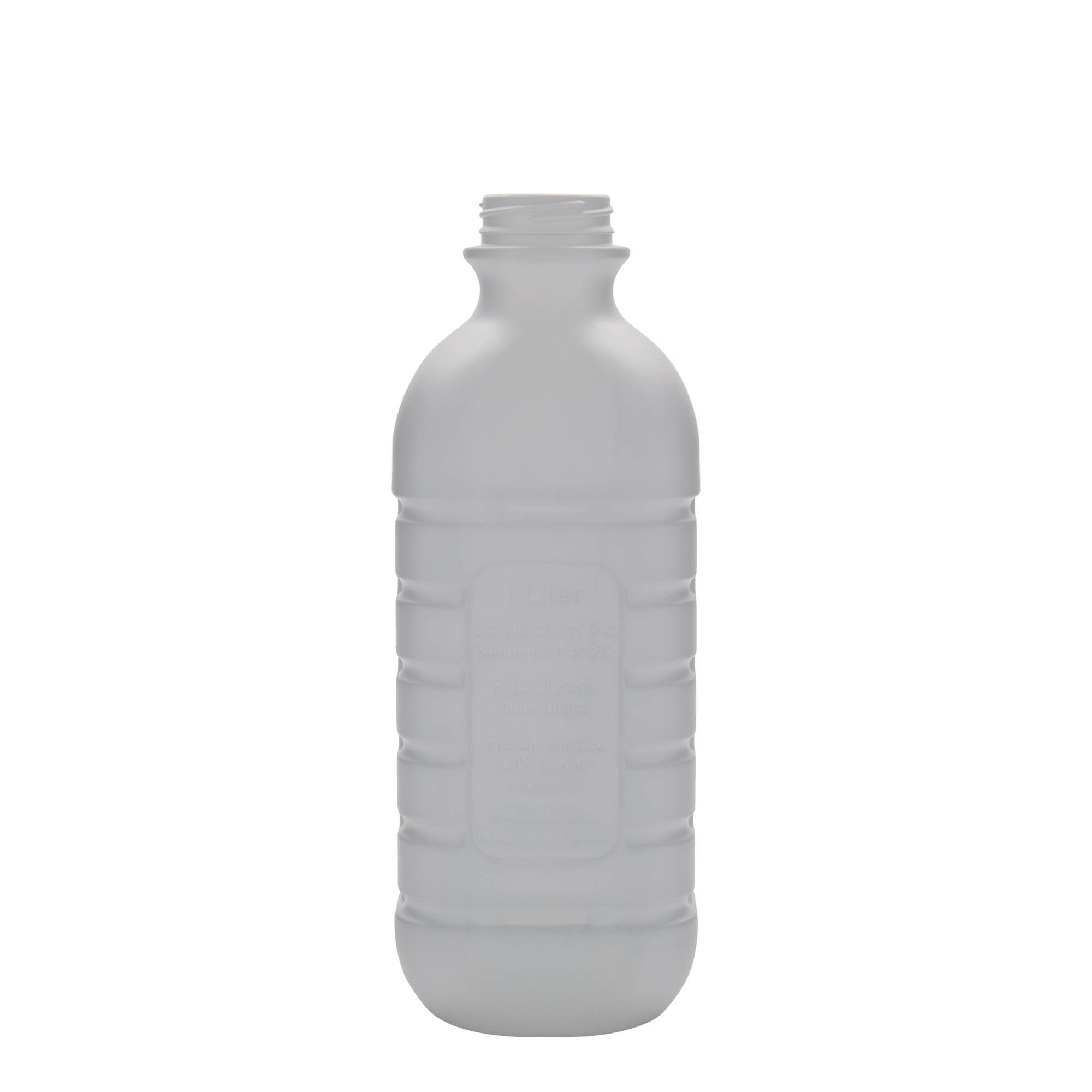 1 000 ml maitopullo, suorakulmainen, HDPE-muovia, valkoinen, suuaukko: PEHD40 1 000 ml maitopullo, suorakulmainen, HDPE-muovia, valkoinen, suuaukko: PEHD40