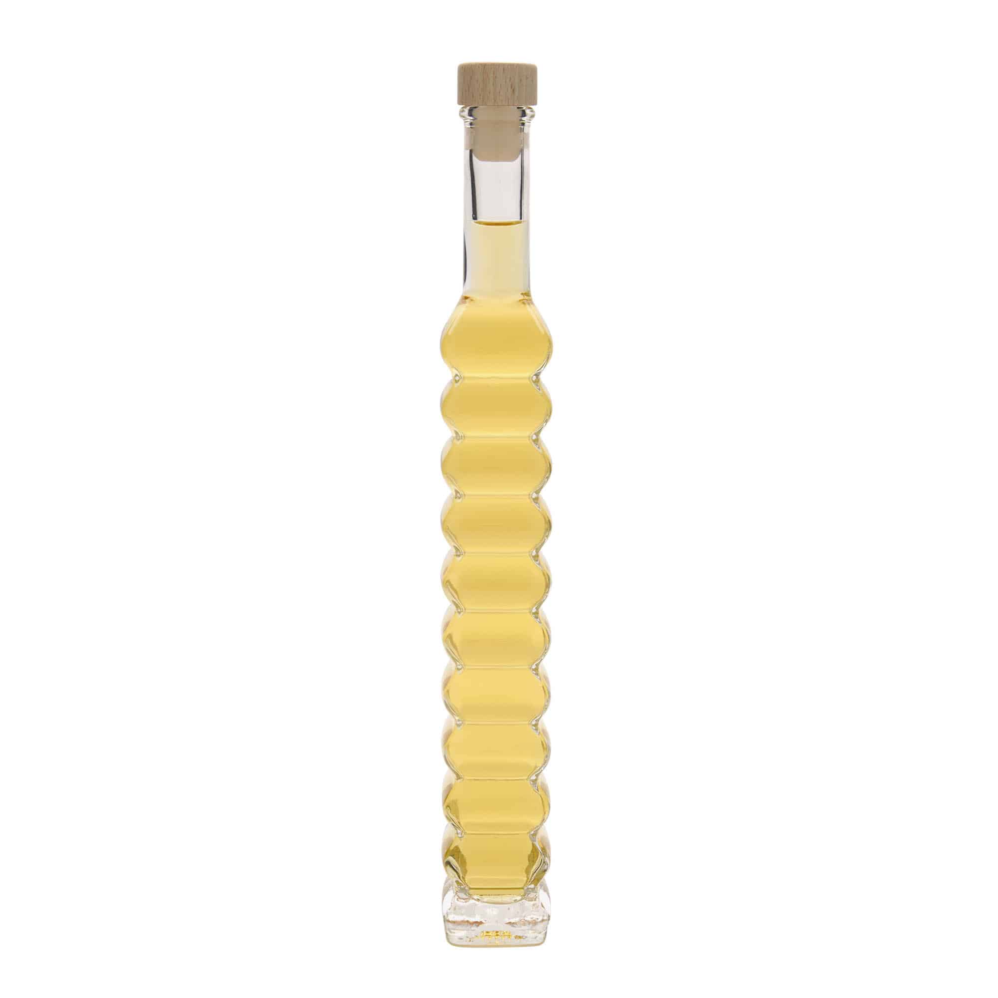 200 ml lasipullo 'Rooma, neliömäinen, suuaukko: korkki'