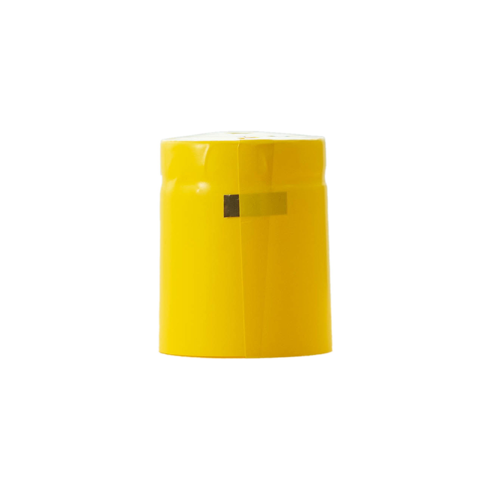 Kutistuskapseli 32x41, PVC-muovi, keltainen Kutistuskapseli 32x41, PVC-muovi, keltainen
