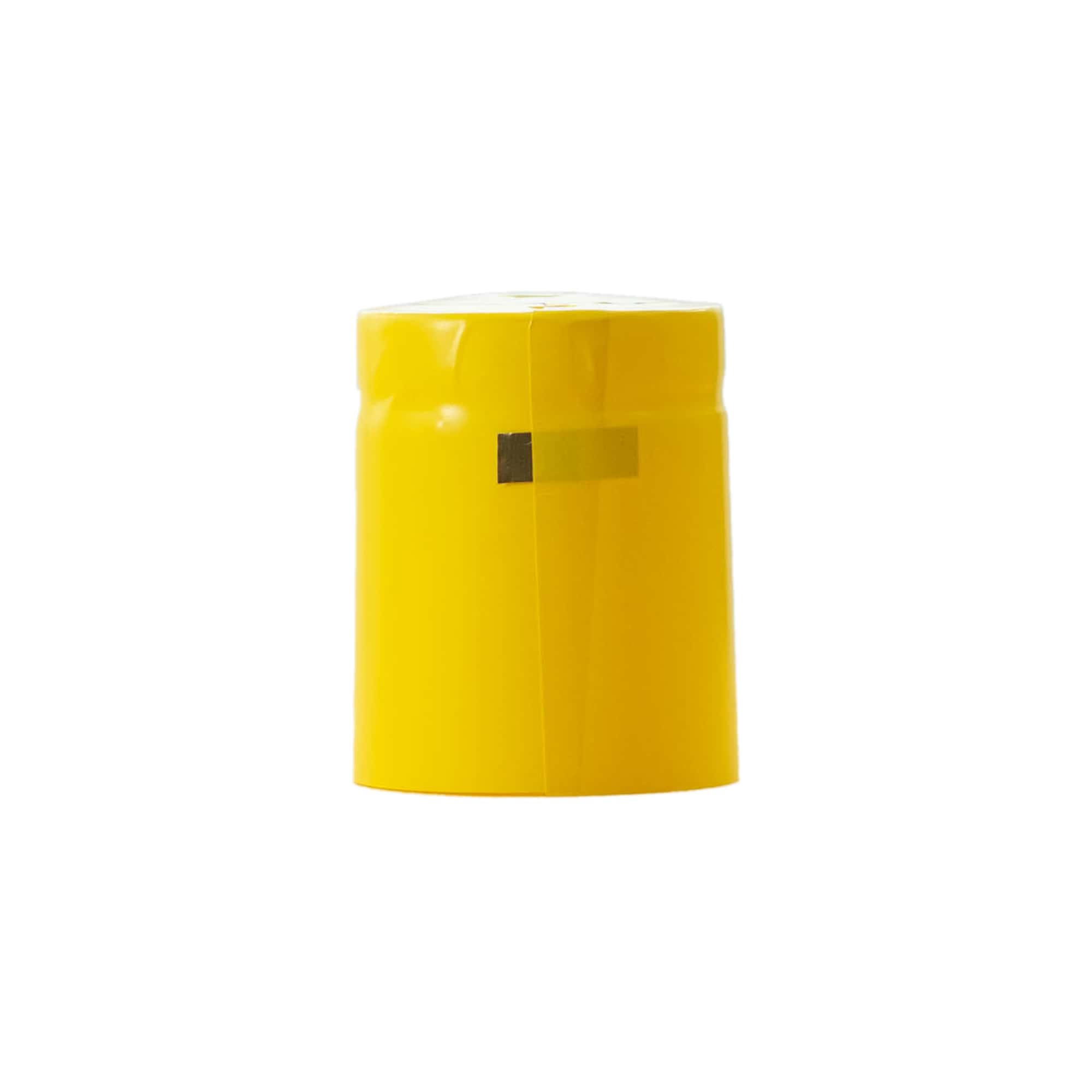 Kutistuskapseli 32x41, PVC-muovi, keltainen Kutistuskapseli 32x41, PVC-muovi, keltainen