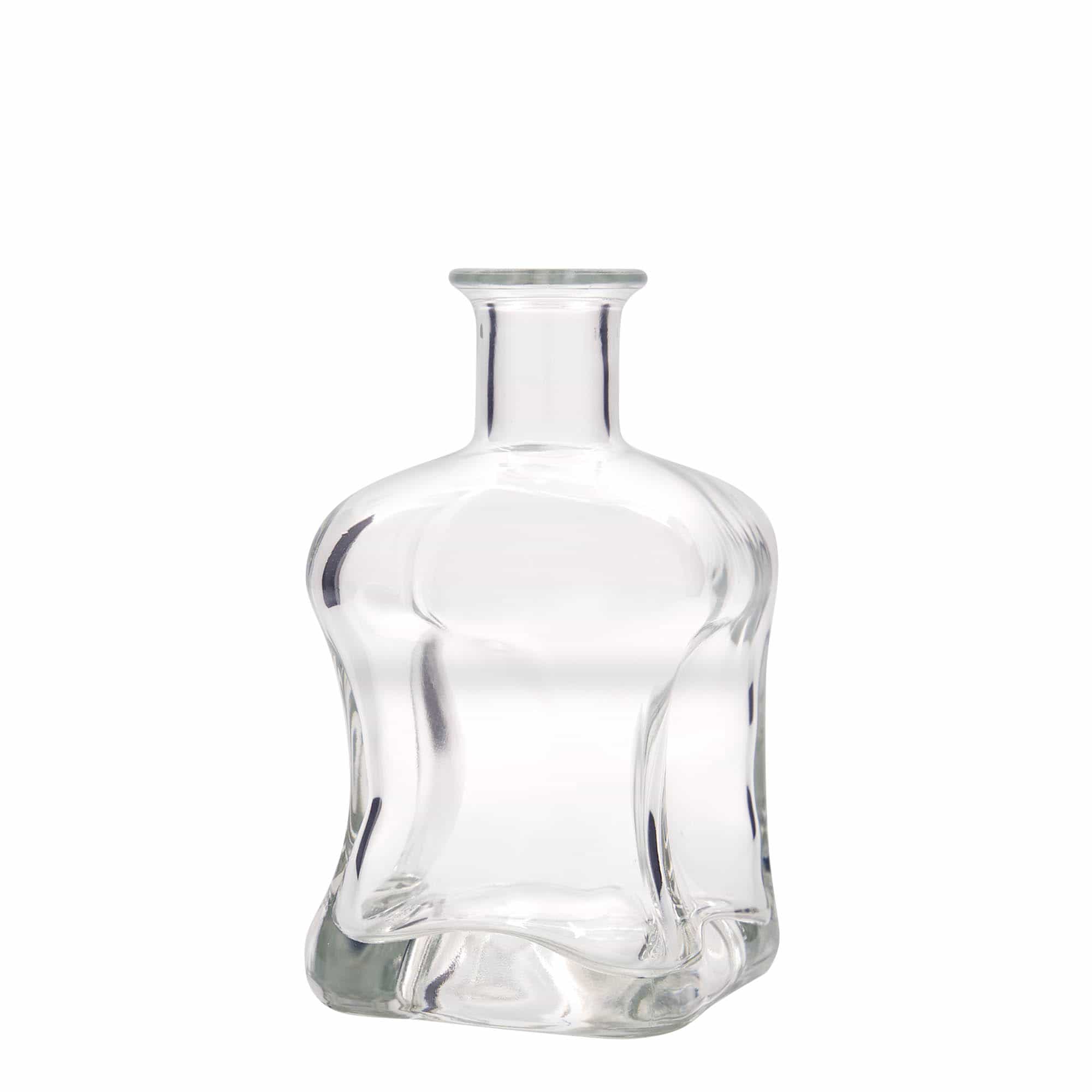500 ml lasipullo 'Dublin', neliö, suu: korkki