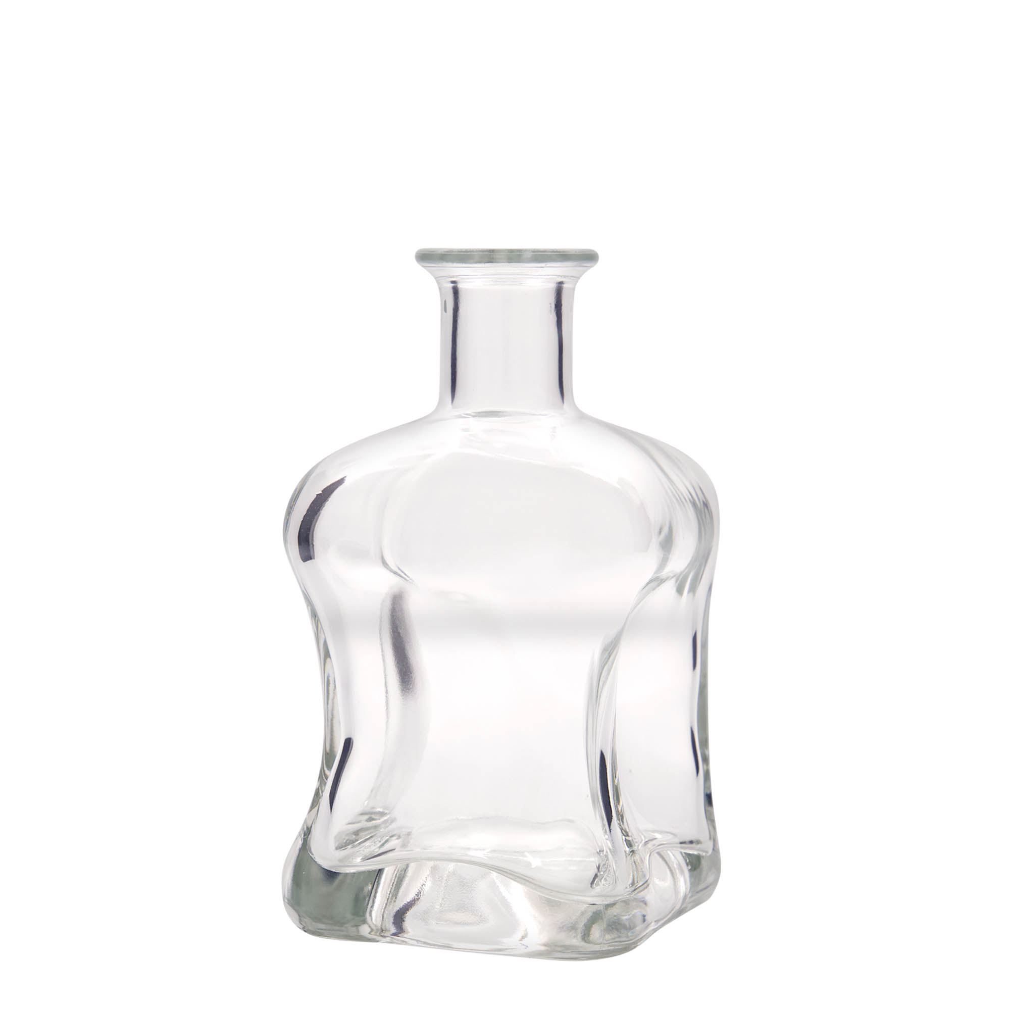 500 ml lasipullo 'Dublin', neliö, suu: korkki
