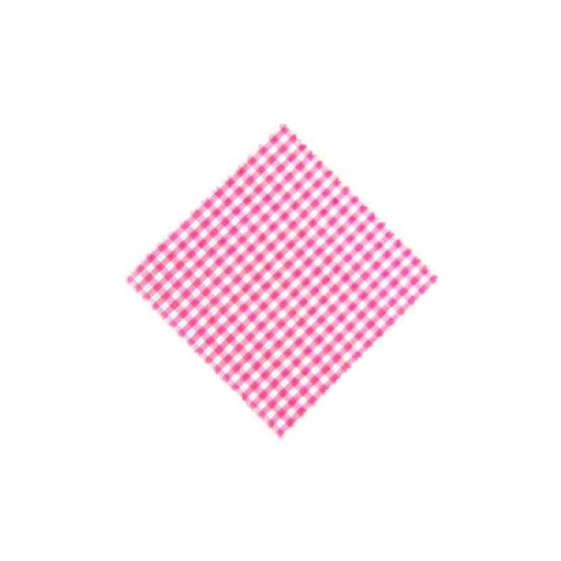 Kangaskansi ruutu 15x15, neliö, tekstiili, pinkki, suu: TO58-TO82