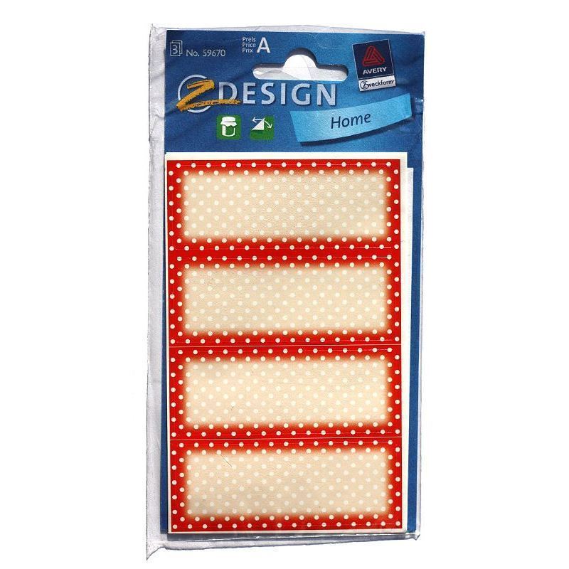 Zweckform-tarrat 'Red Dots', suorakulmainen, paperi, punainen Zweckform-tarrat 'Red Dots', suorakulmainen, paperi, punainen