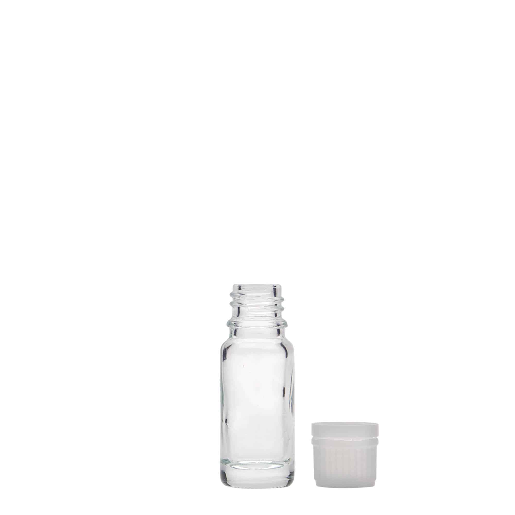 10 ml lääkepullo, lasi, suu: DIN 18