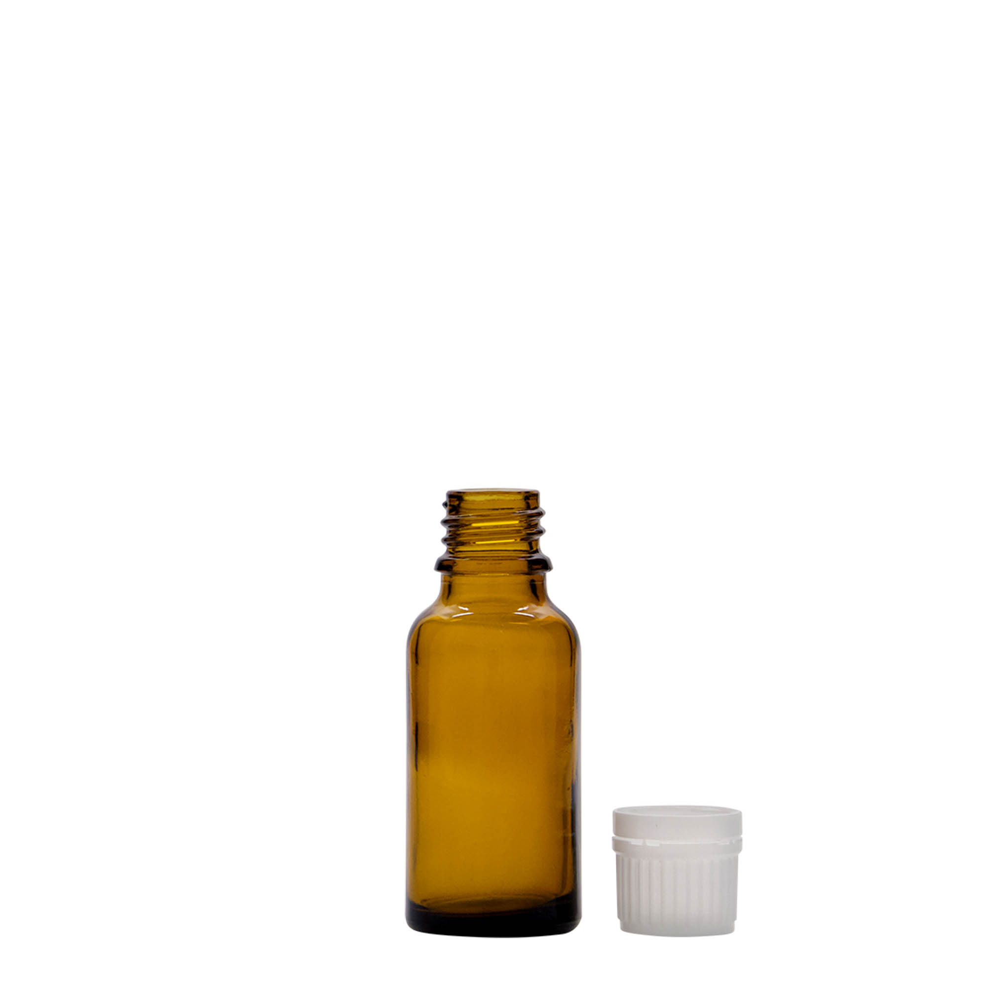 20 ml lääkepullo, ruskea lasi, suuaukko: DIN 18