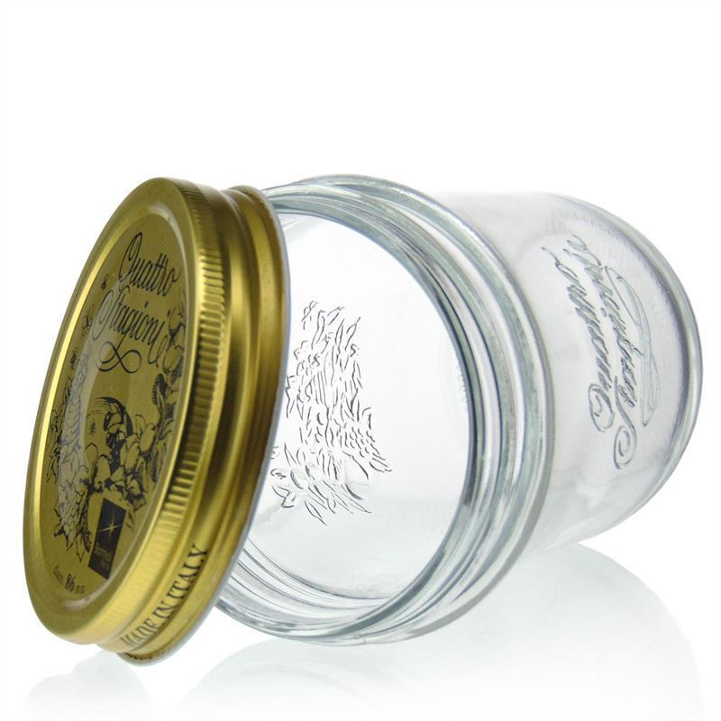 320 ml kaatolasipurkki 'Quattro Stagioni', suuaukko: kierrekorkki 320 ml kaatolasipurkki 'Quattro Stagioni', suuaukko: kierrekorkki